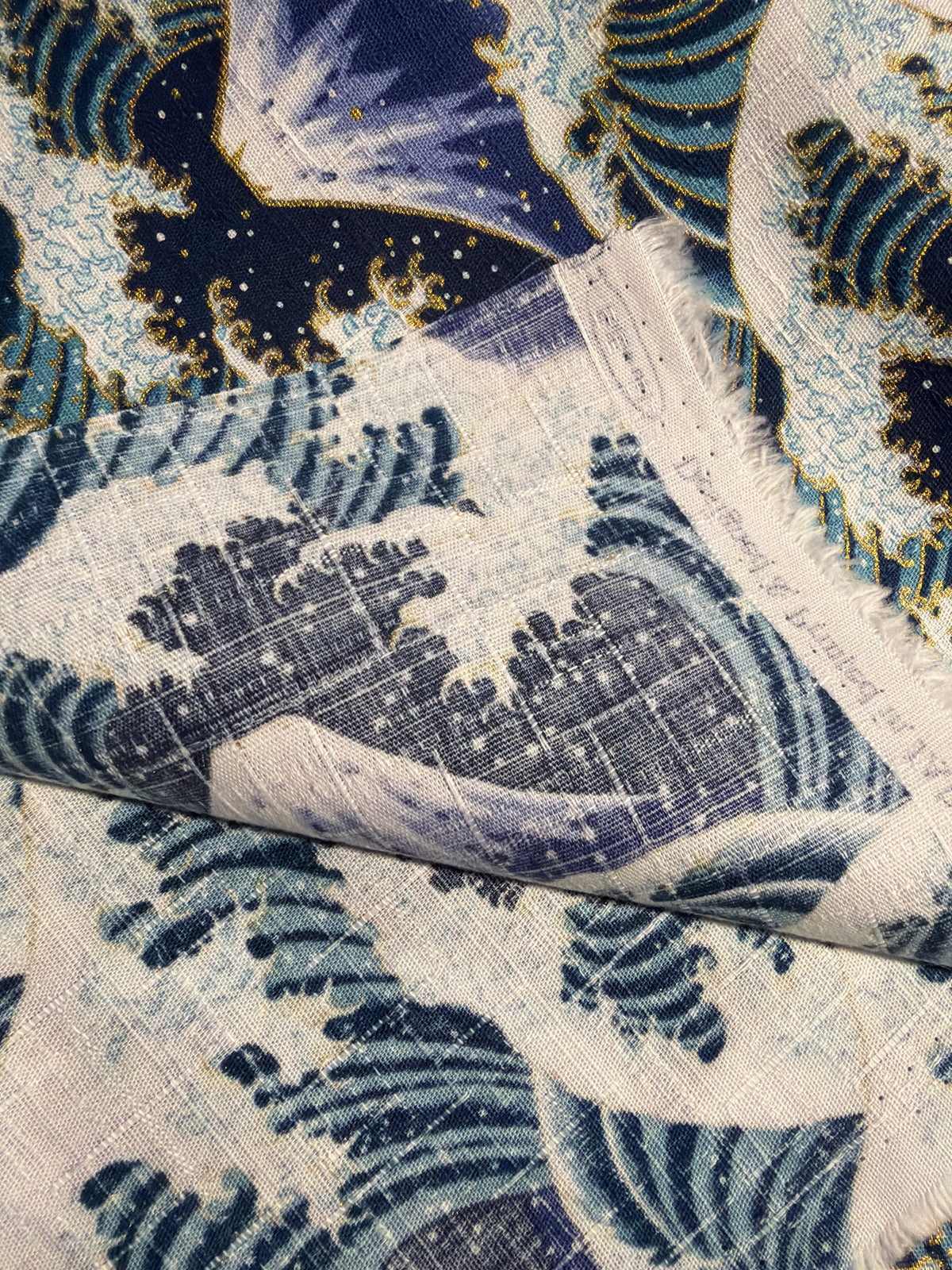 Tissu japonais en coton mont Fuji made in Japan vendu par 50cmx110cm
