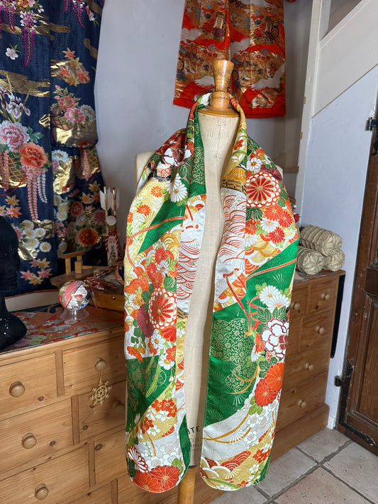 Foulard furisode kimono japonais en soie