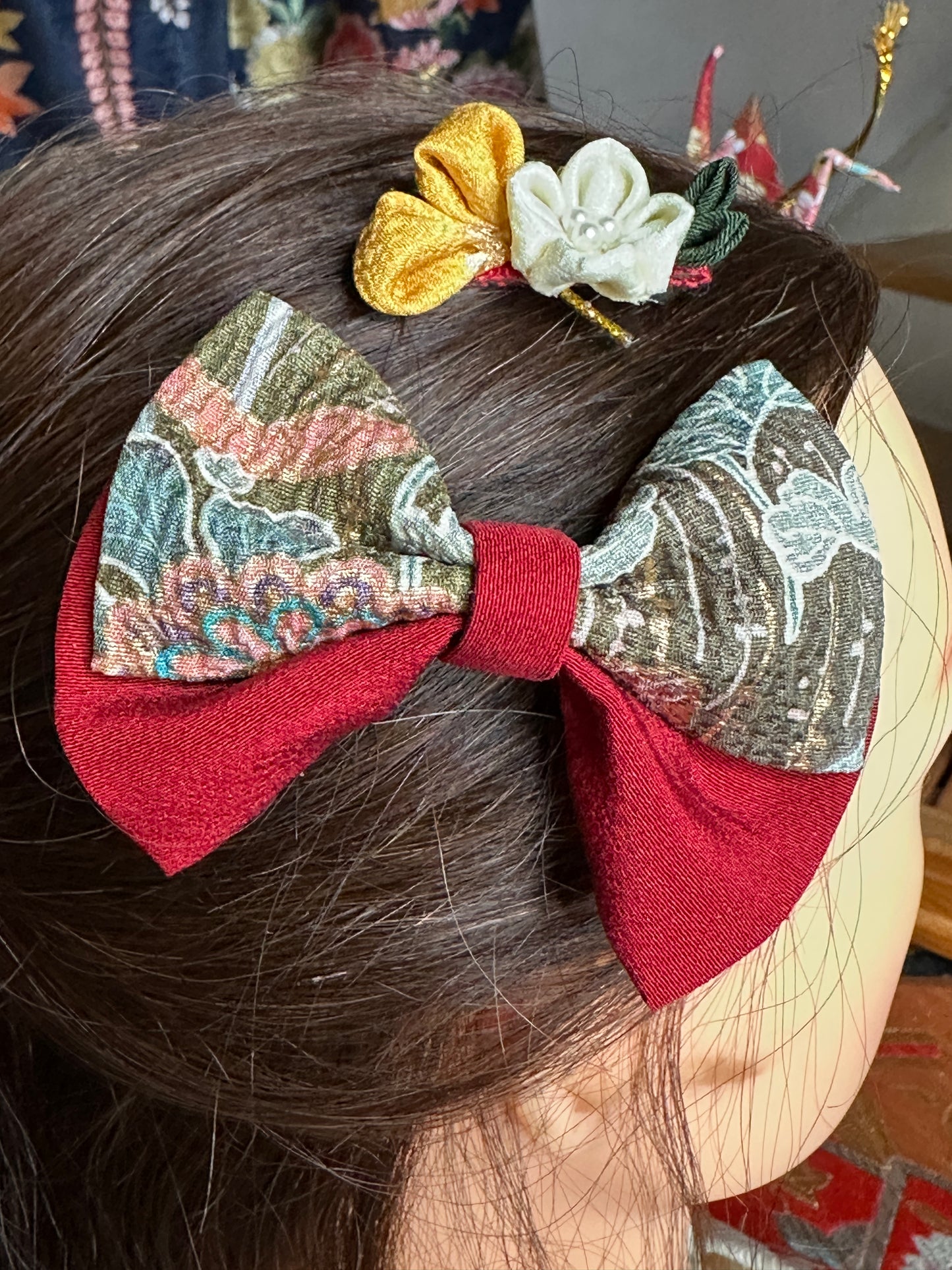 Pince à cheveux 2 en 1 kimono en soie