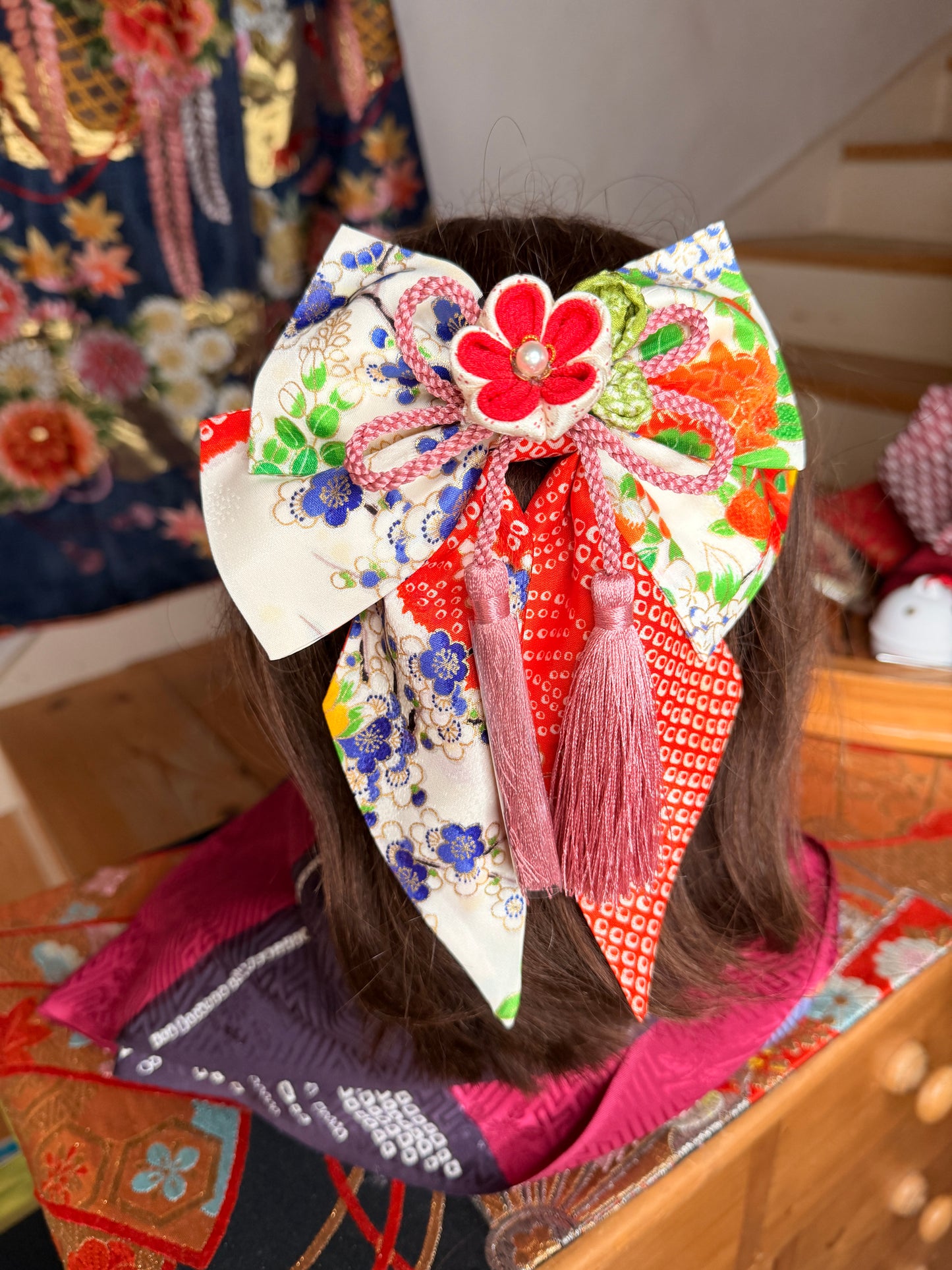 Barette pour les cheveux kimono japonais enfant