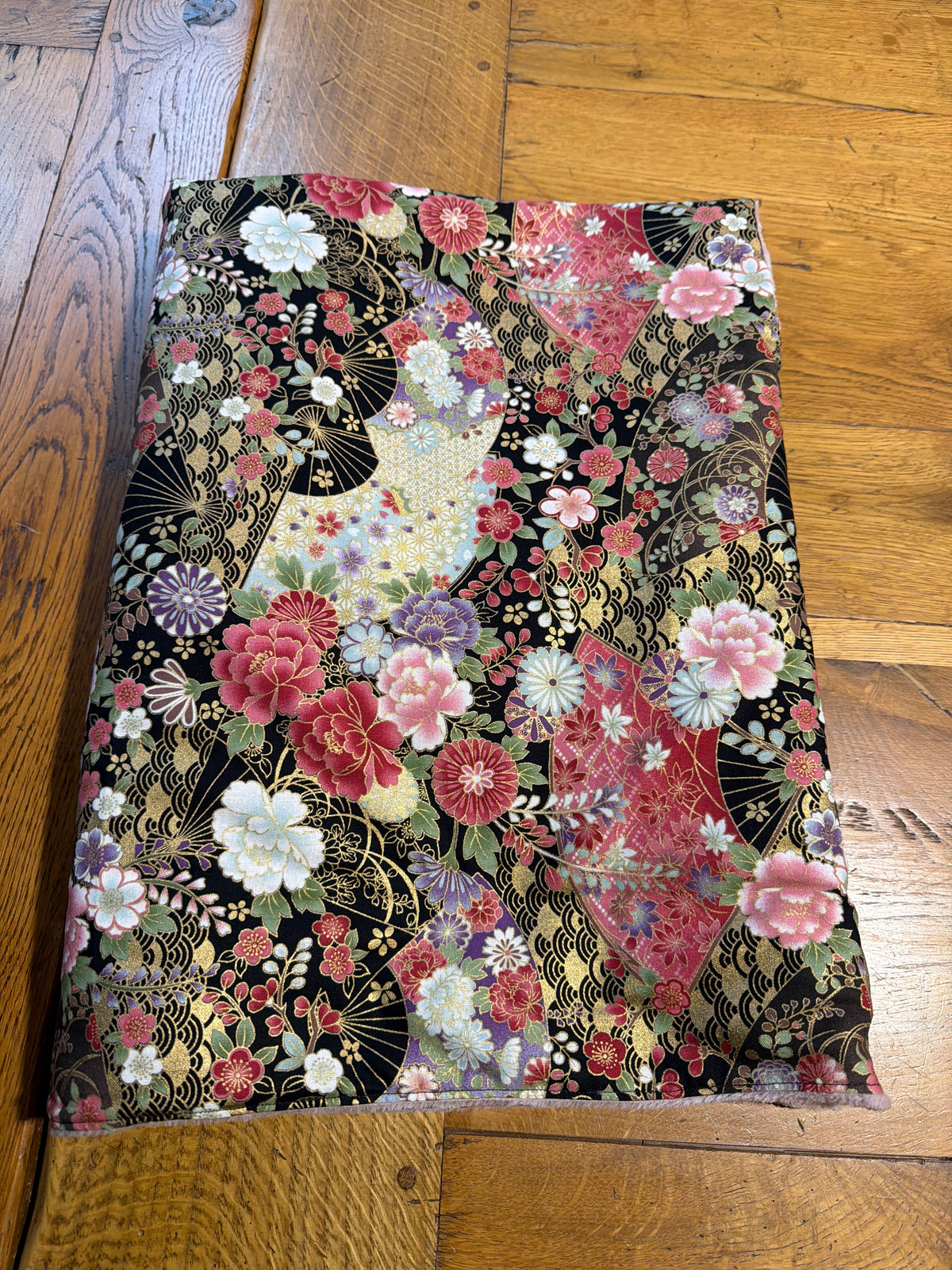 Momonga veste réversible tissu japonais en coton et micro polaire intérieur