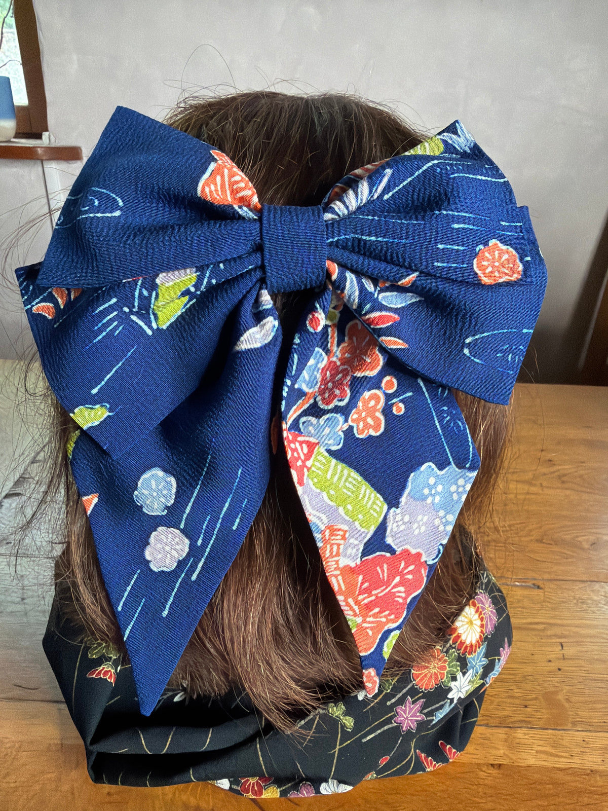 Barrette kimono japonais en soie