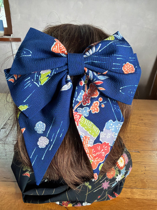 Barrette kimono japonais en soie