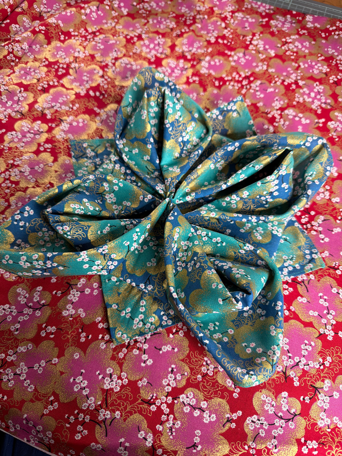 Furoshiki serviette de table motif japonais en coton 47cmx47cm