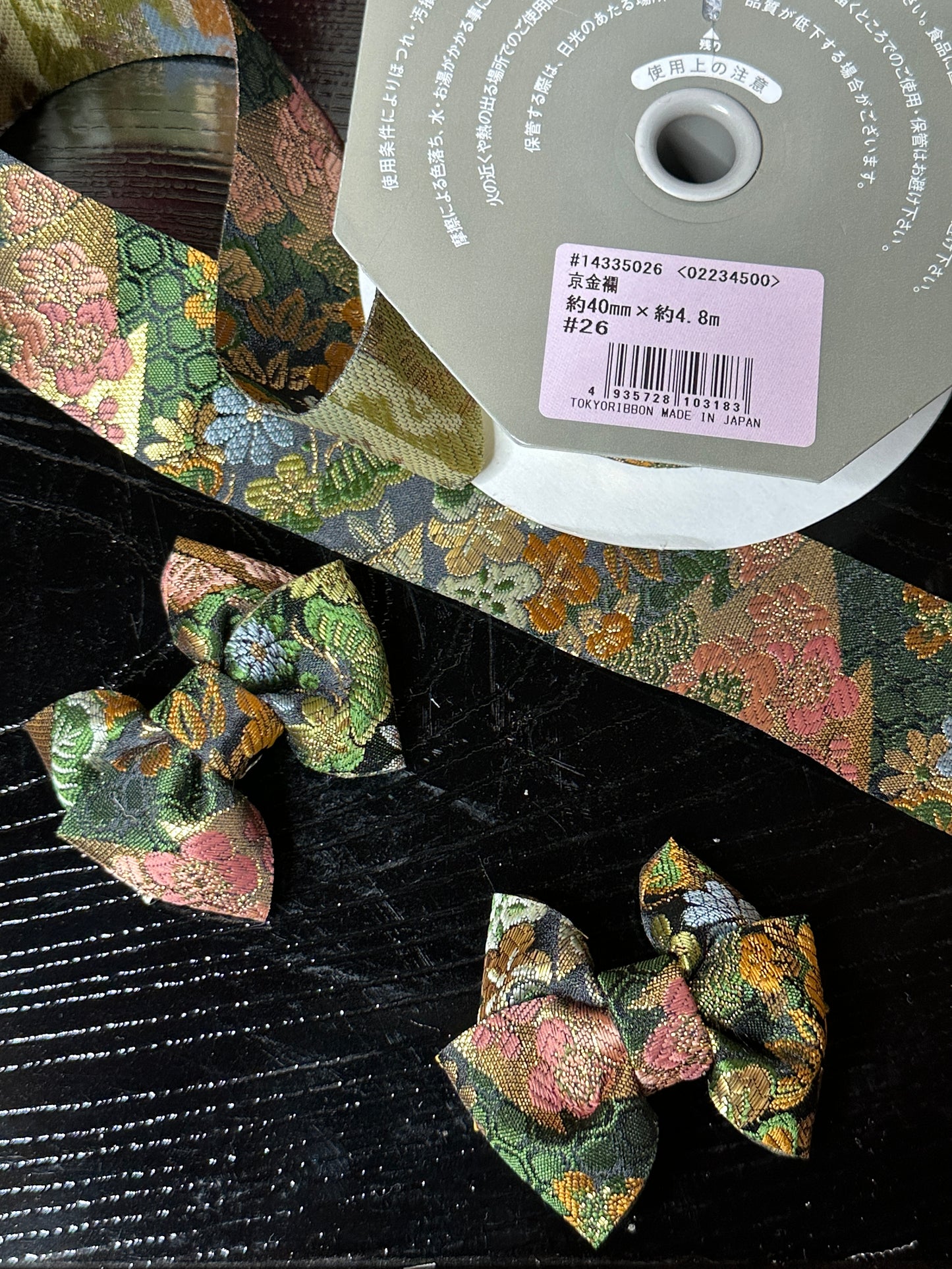 2 pinces à cheveux rubans japonais
