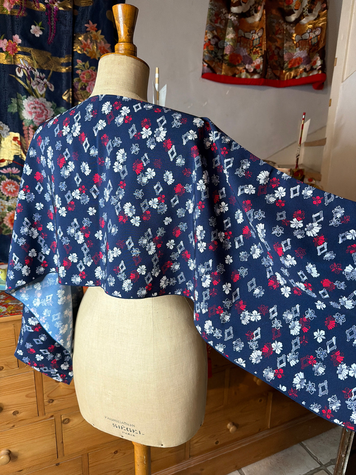 Top tunique 3 en 1 kimono japonais en soie