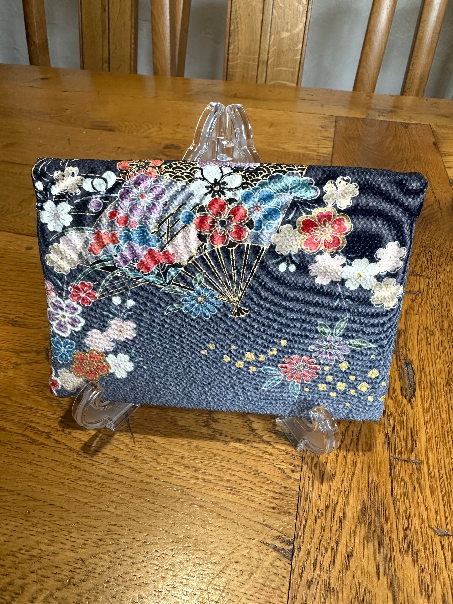 Pochette 2 compartiments kimono japonais en soie