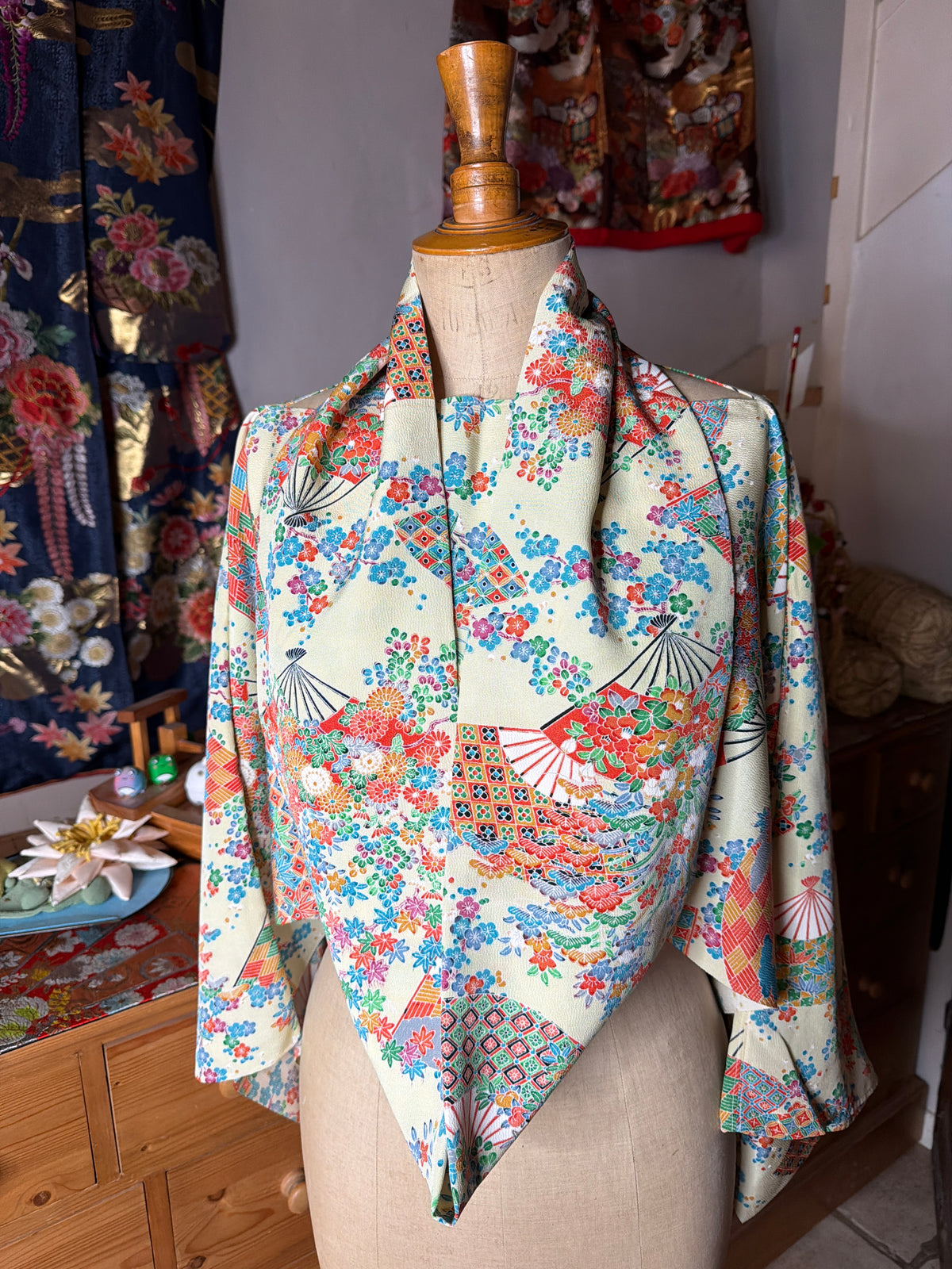 Top tunique 3 en 1 kimono japonais en soie