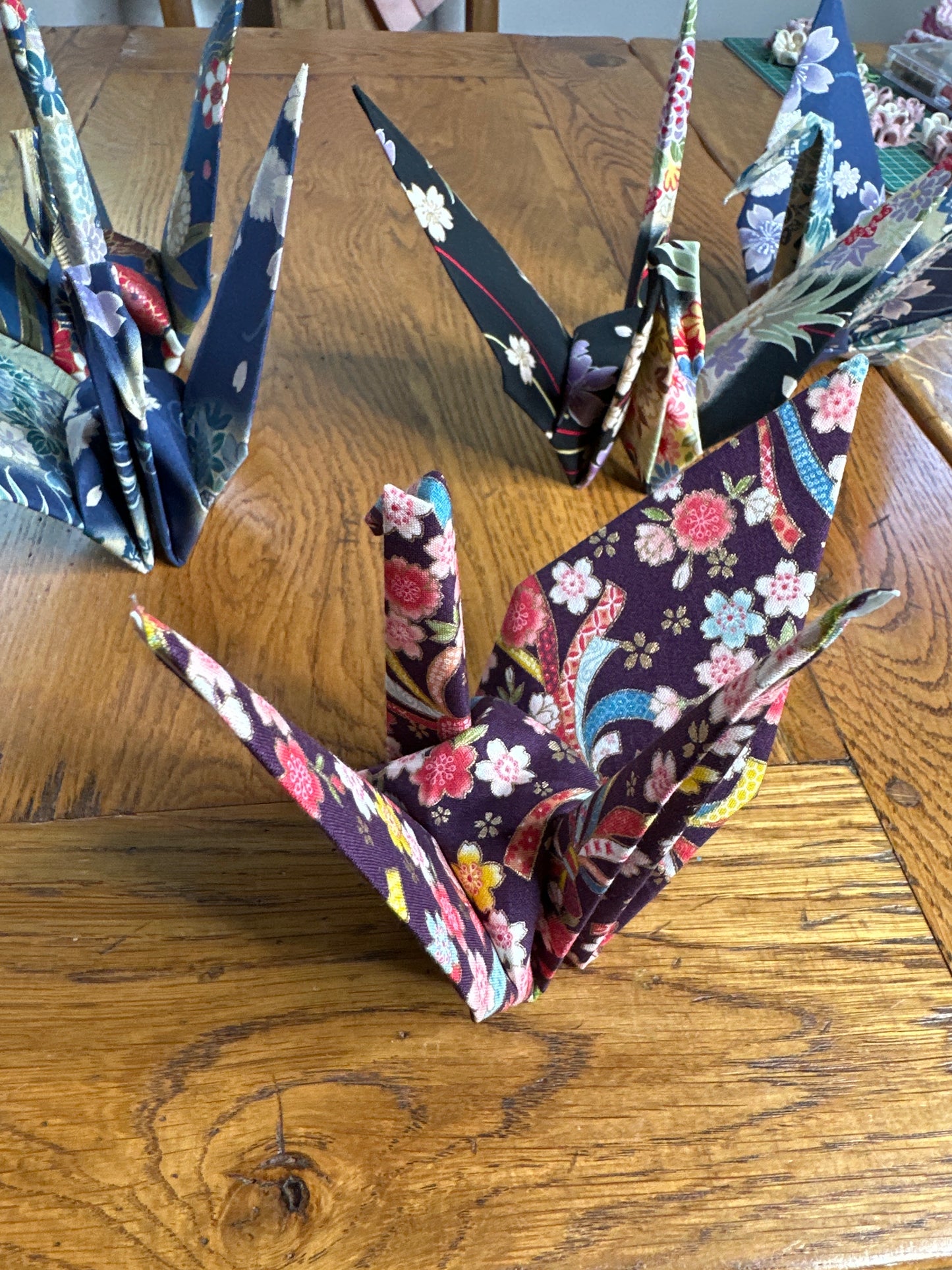 Grue oiseau japonais en coton