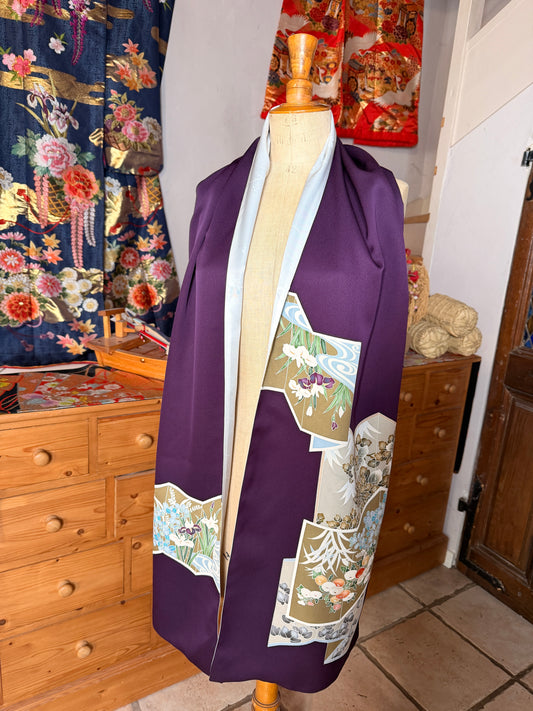Châle foulard kimono japonais en soie