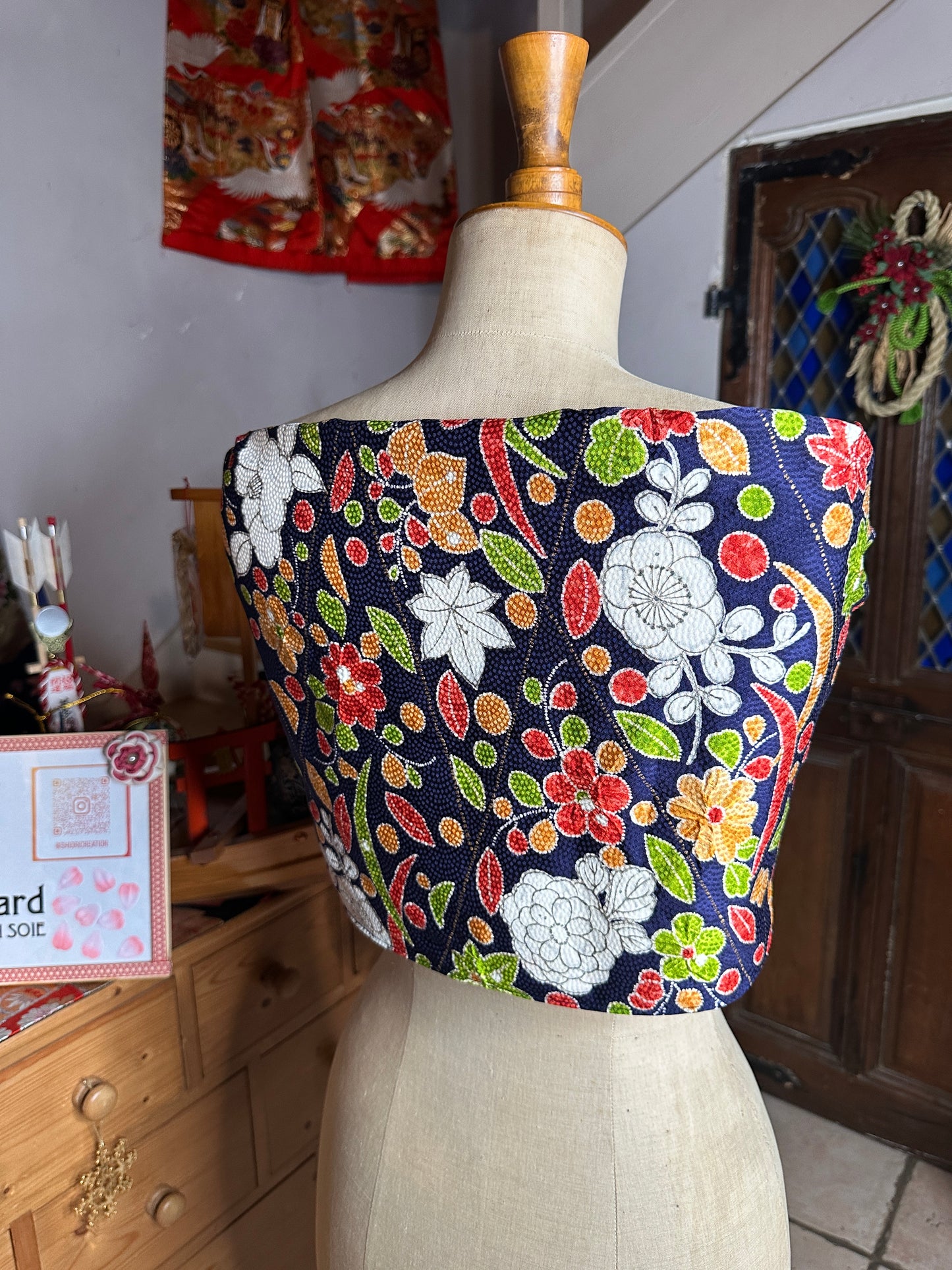 Foulard kimono japonais en soie