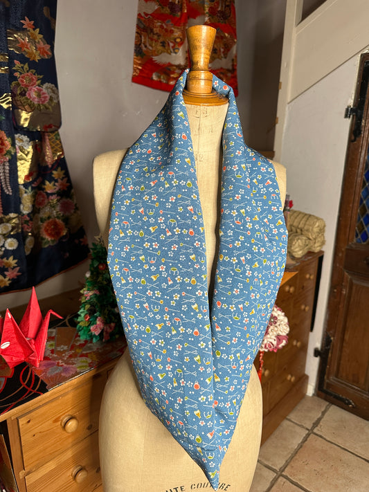 Tour de cou snood kimono Chirimen japonais