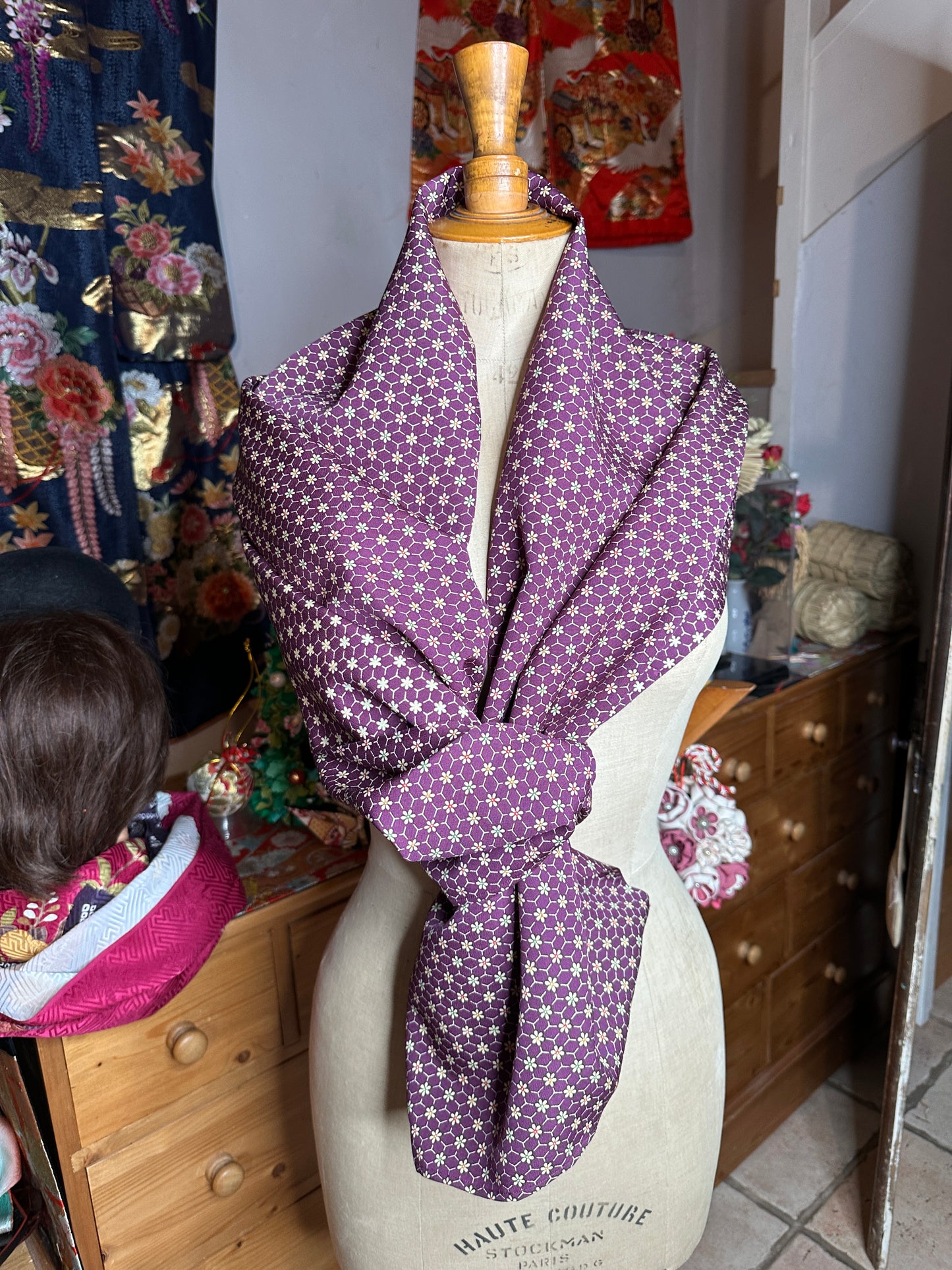 Top tunique kimono japonais en soie Neuf