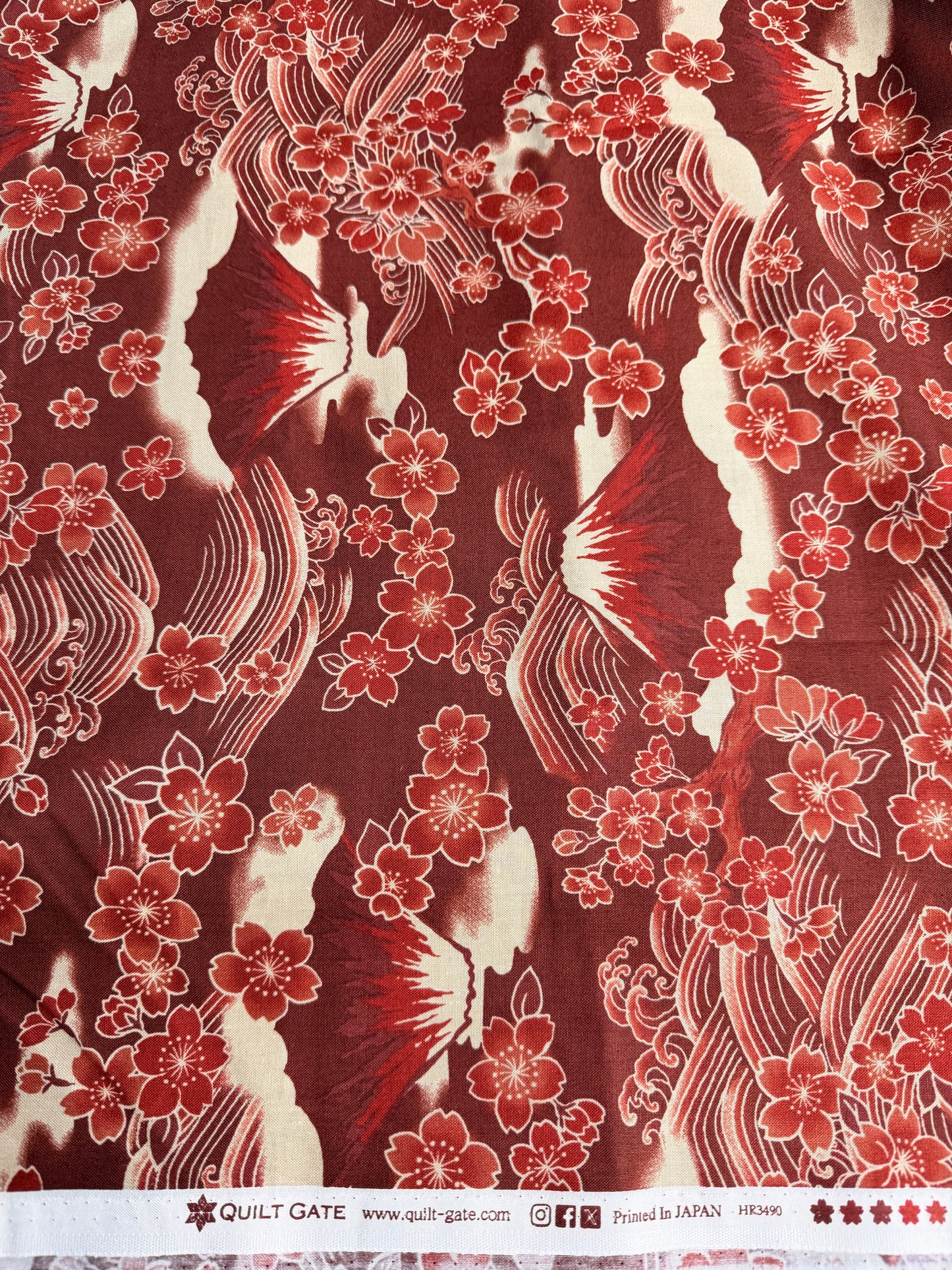 Coupon tissu japonais en coton 50cmx110cm