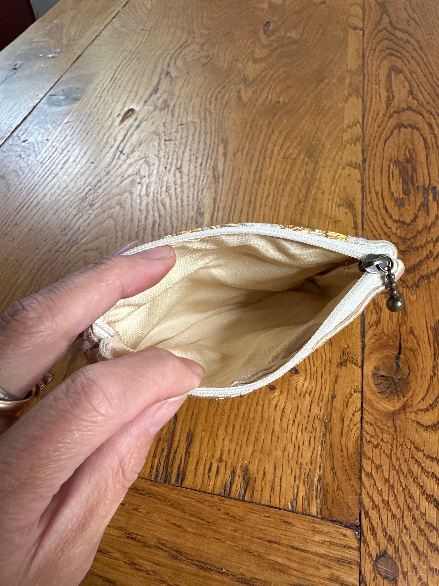 Mini pochette porte carte monnaie Obi japonais en soie