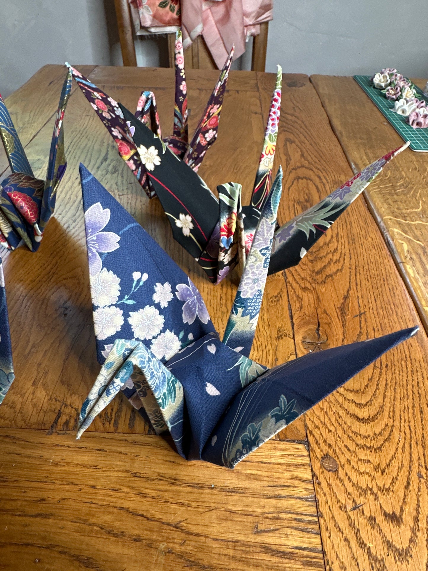 Grue oiseaux japonais en coton