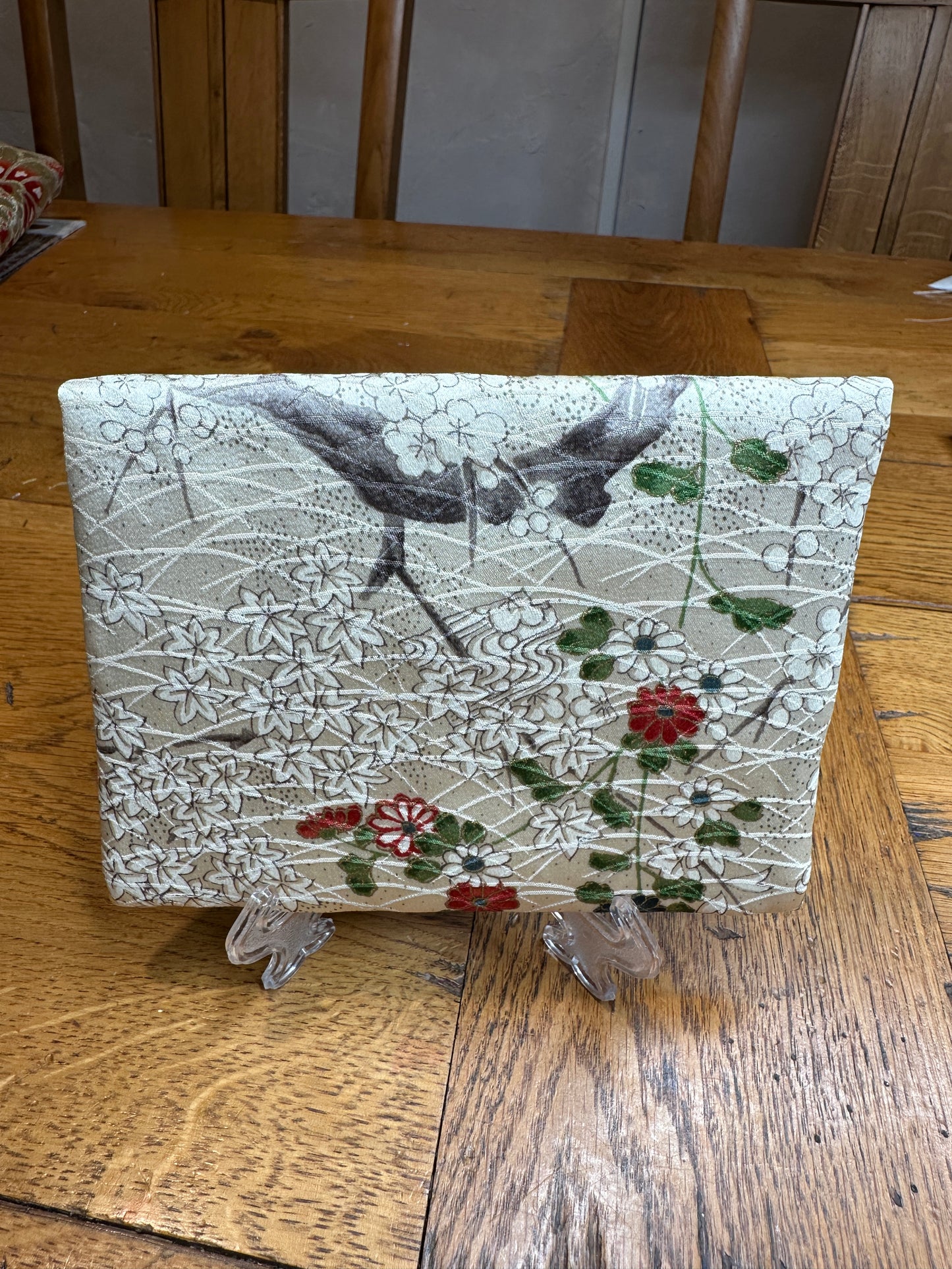 Pochette 2 compartiments kimono japonais en soie