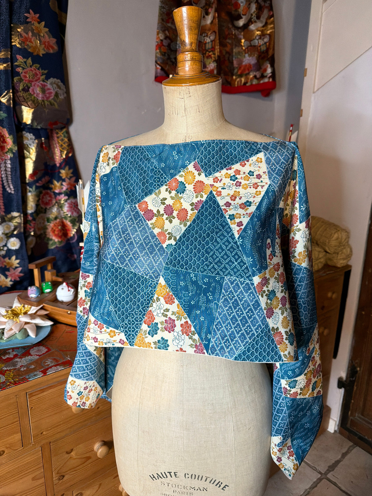 Top tunique 3 en 1 kimono japonais en soie