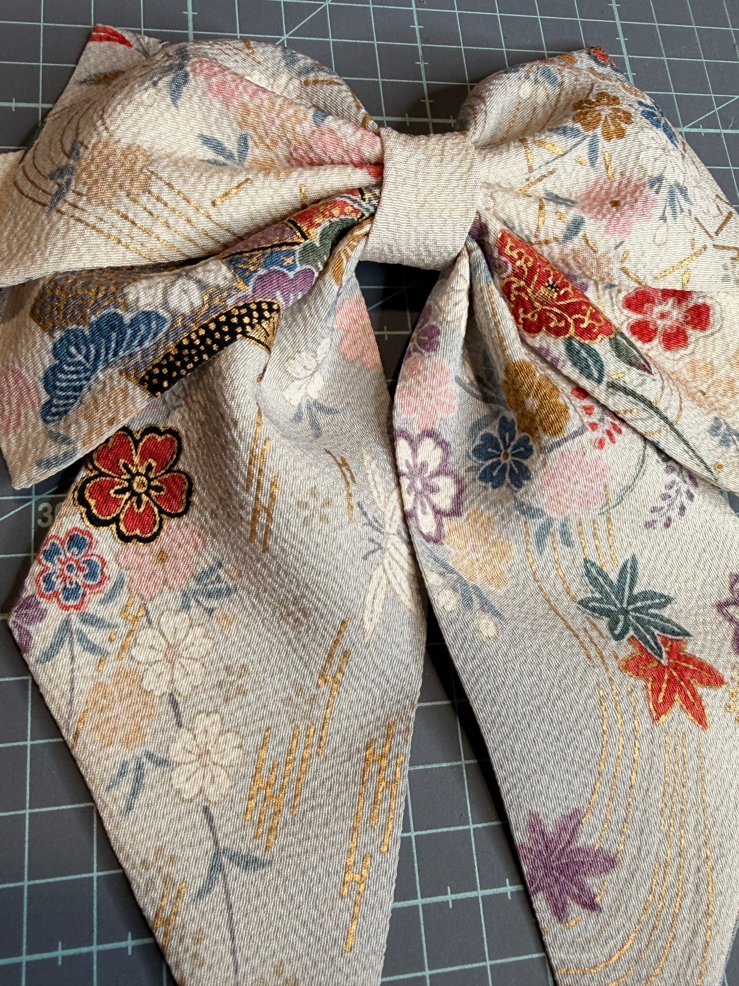 Barette japonaise kimono en soie