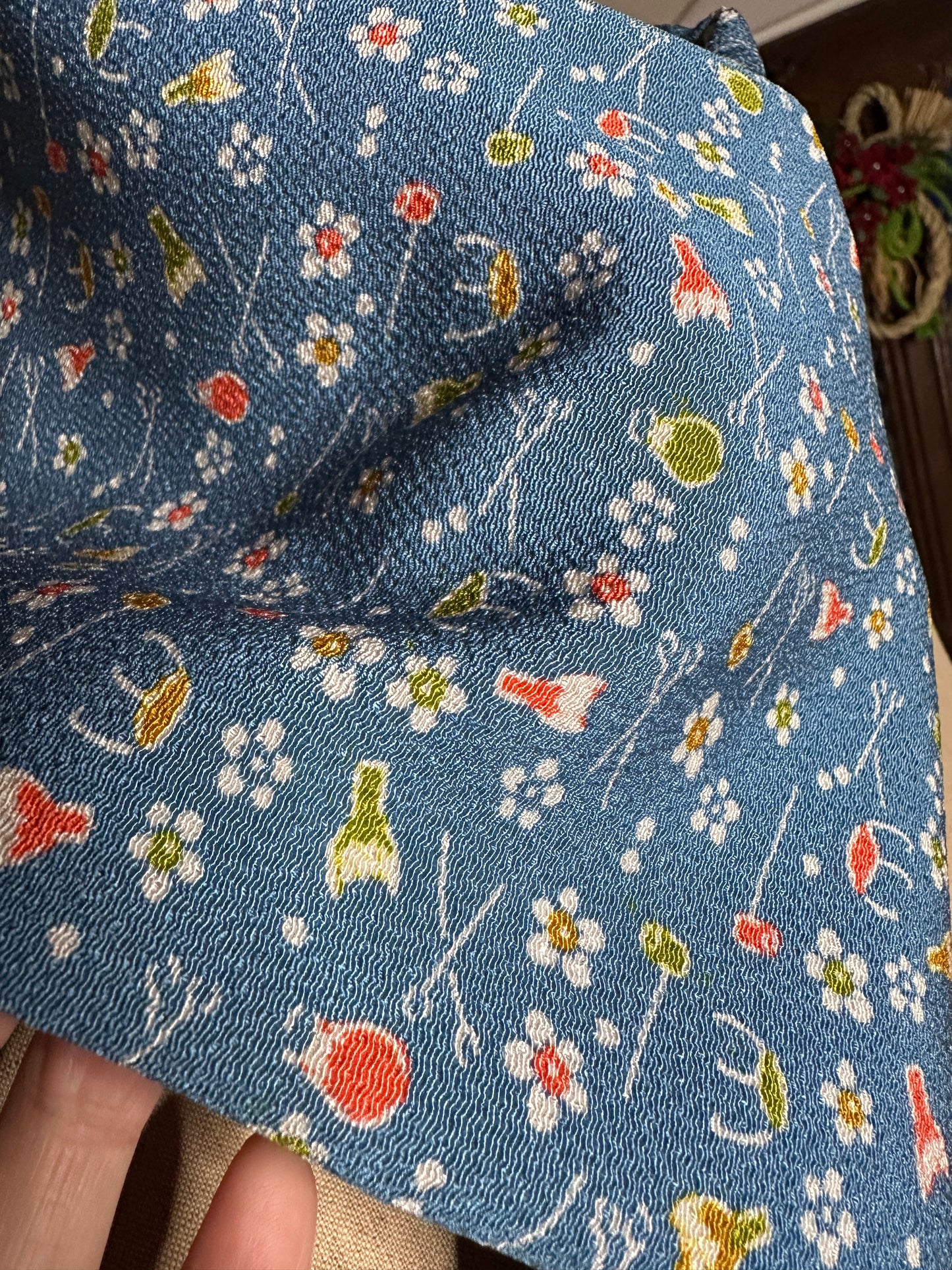 Tour de cou snood kimono Chirimen japonais