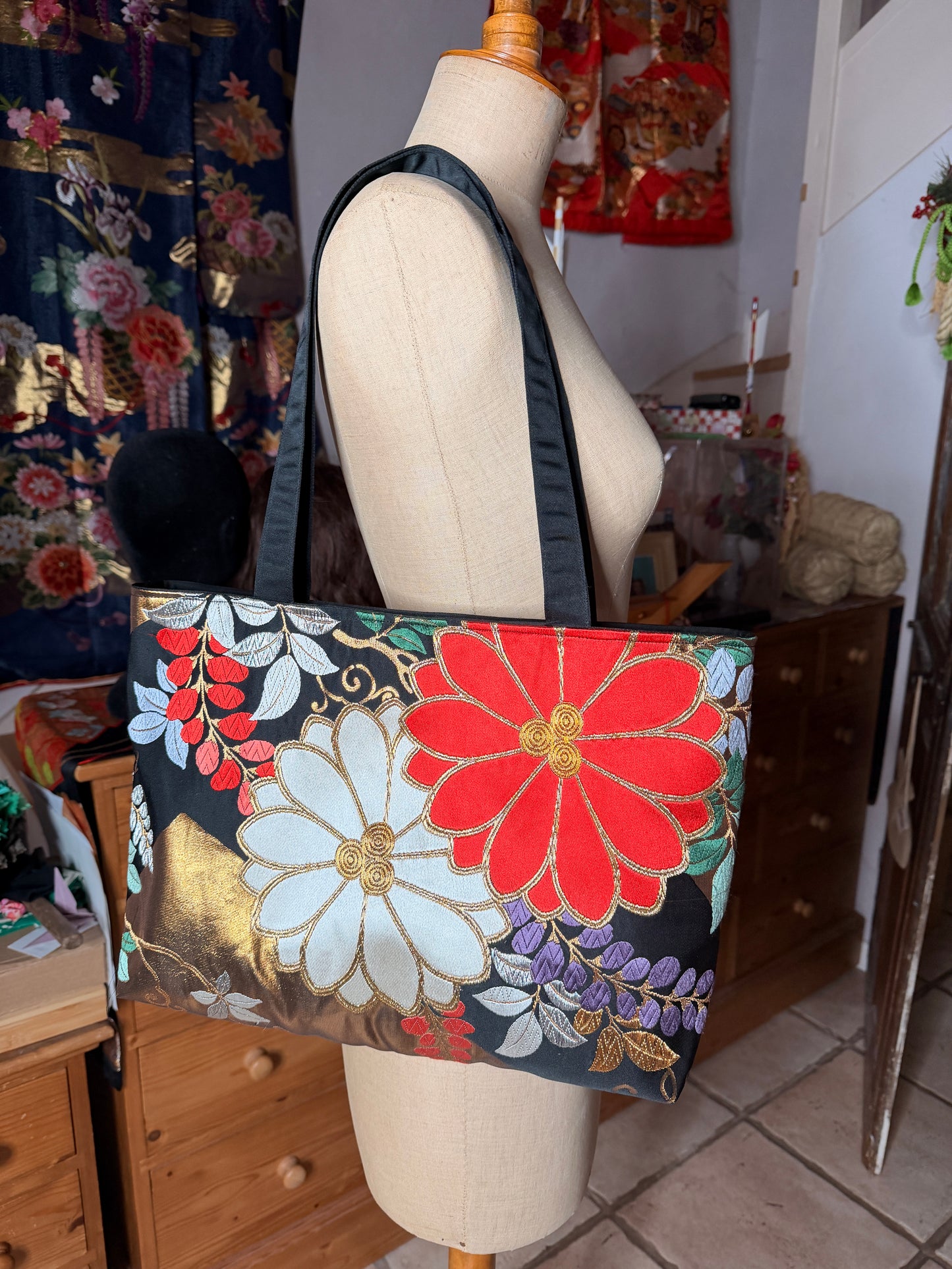 Sac Obi japonais en soie