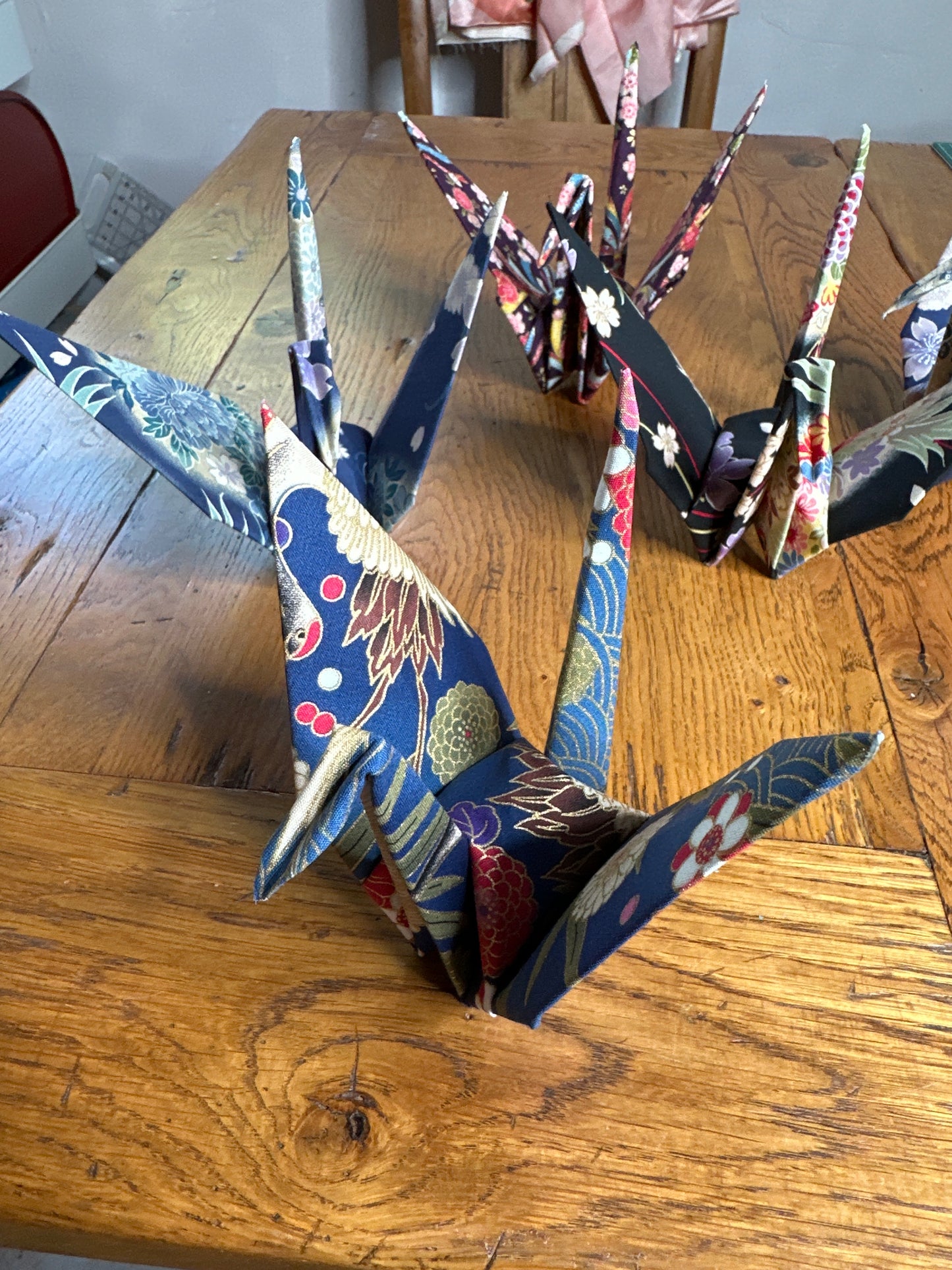 Grue oiseaux japonais en coton