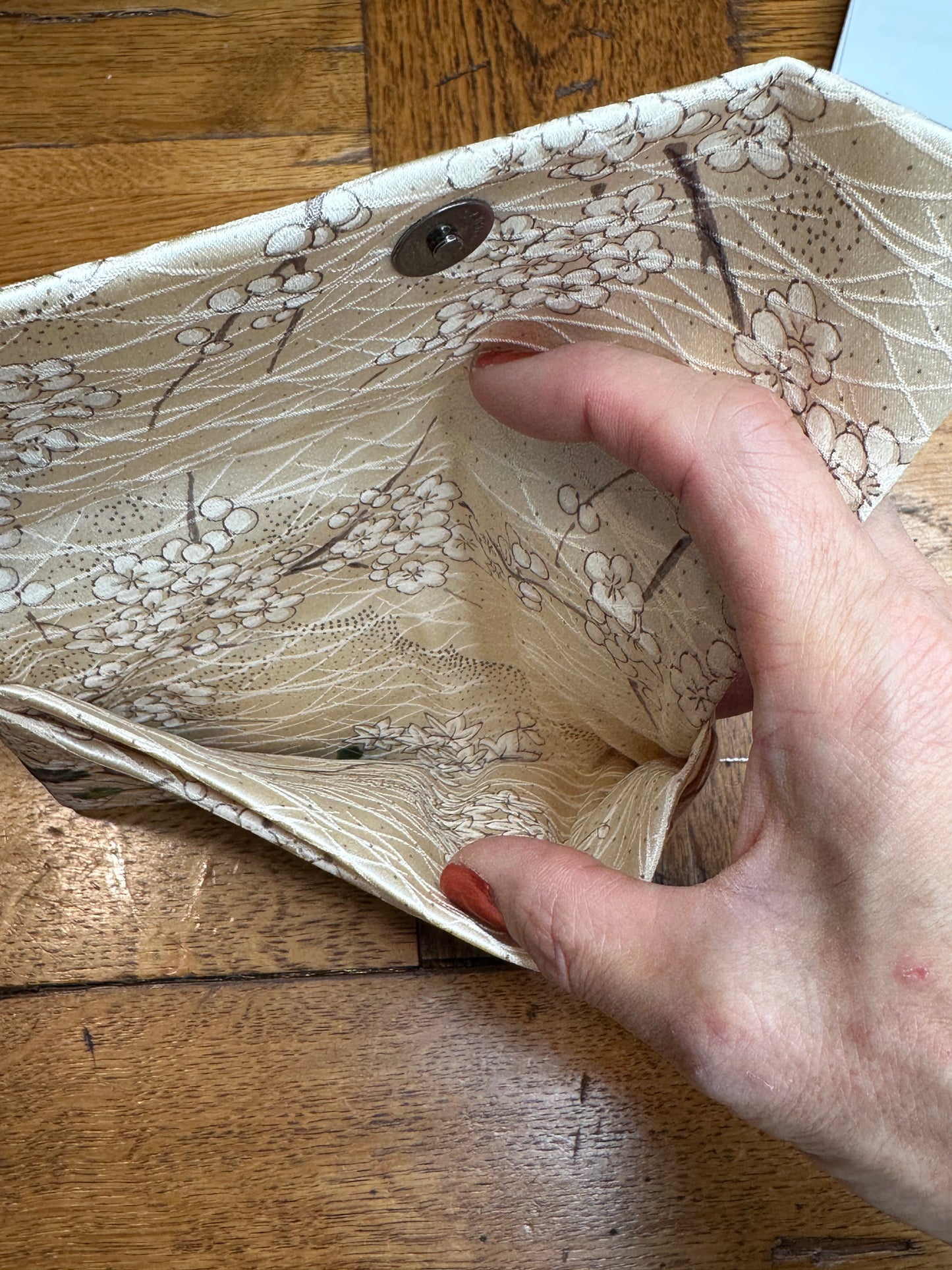 Pochette 2 compartiments kimono japonais en soie