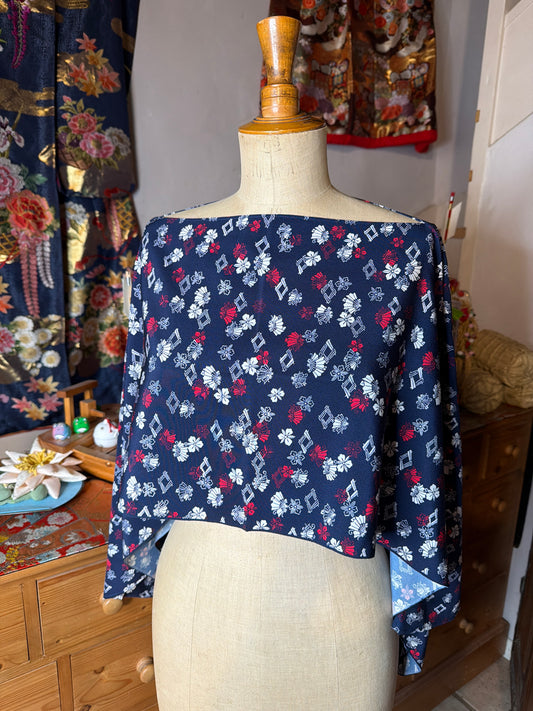 Top tunique 3 en 1 kimono japonais en soie