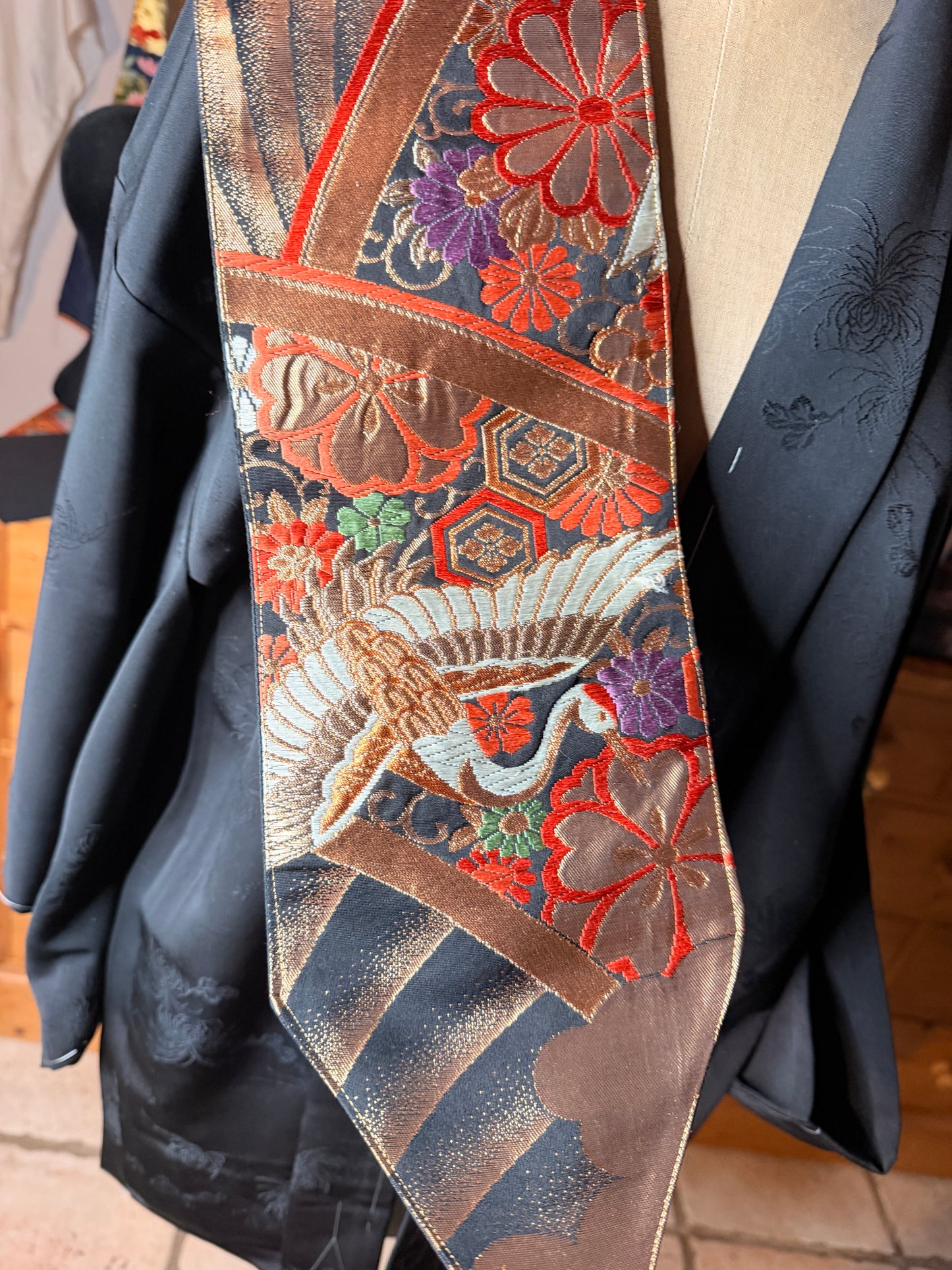 Ceinture Obi kimono japonais en soie