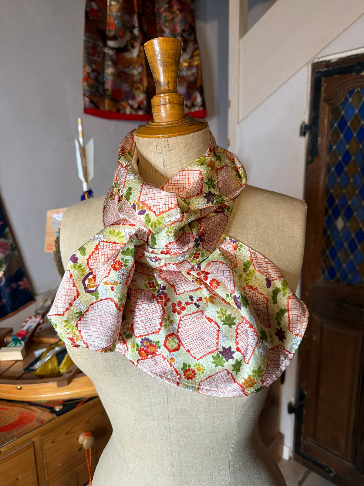 Foulard kimono japonais en soie