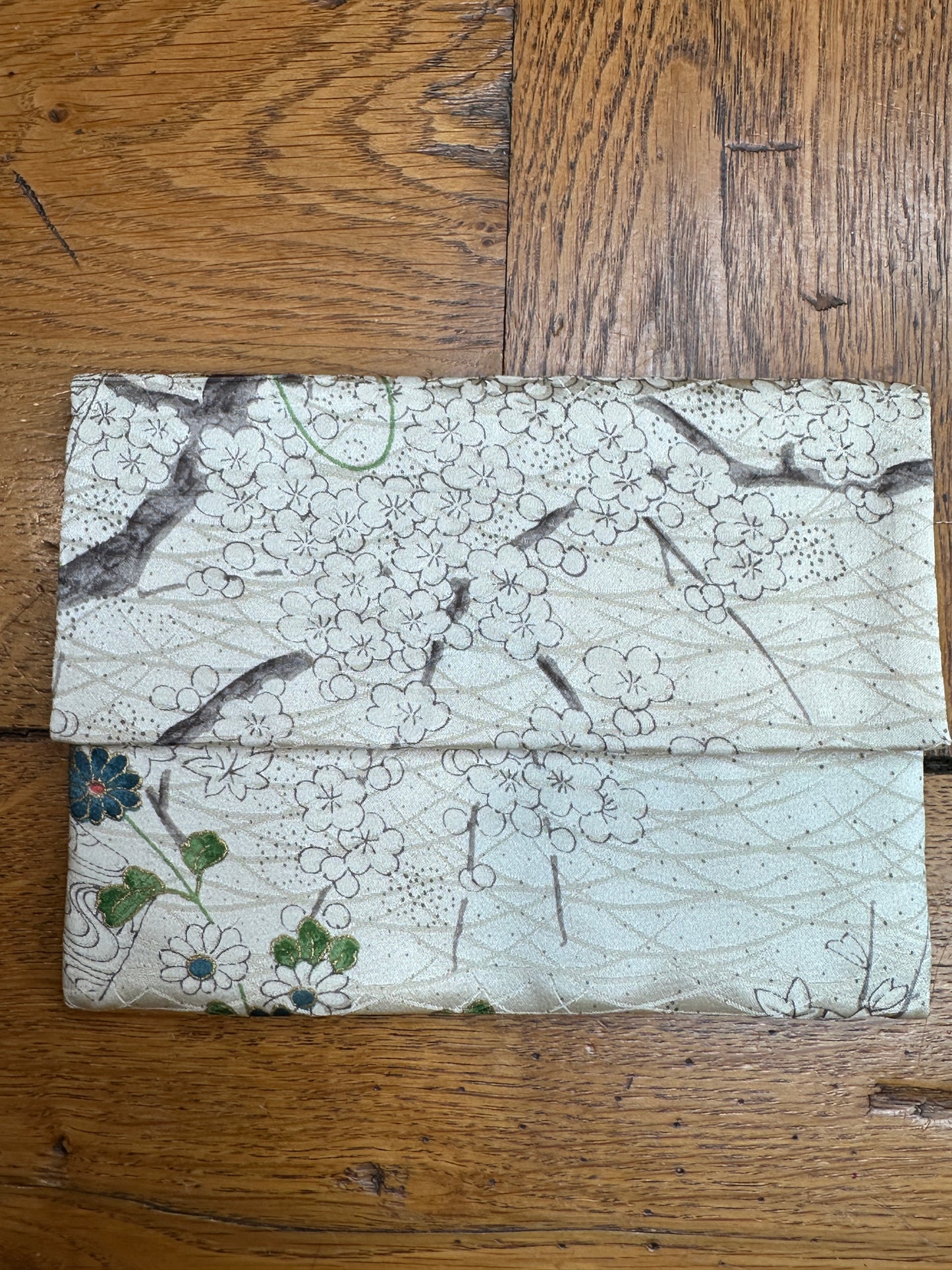 Pochette 2 compartiments kimono japonais en soie