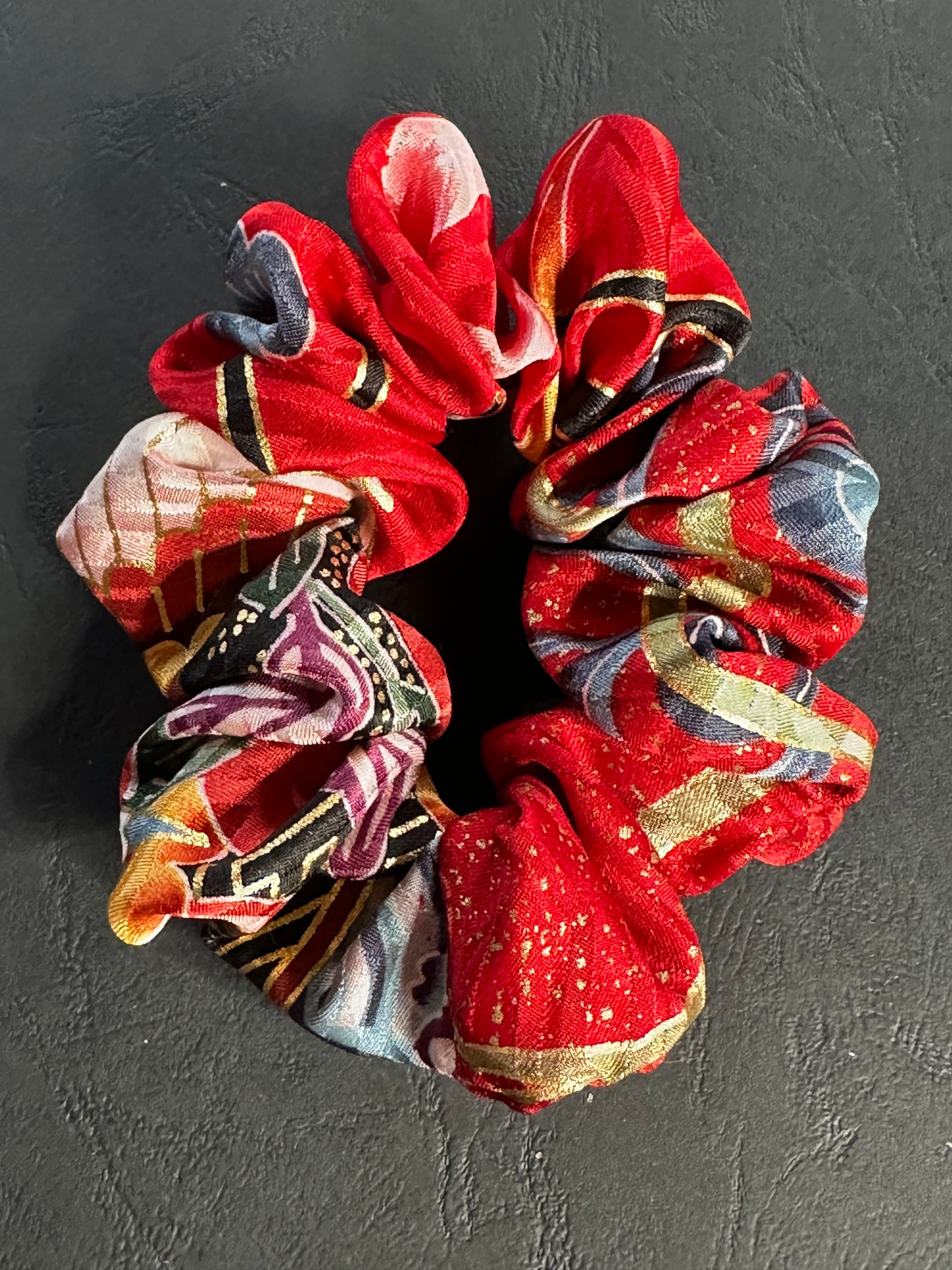 Chouchou ruban kimono japonais en soie Furisode