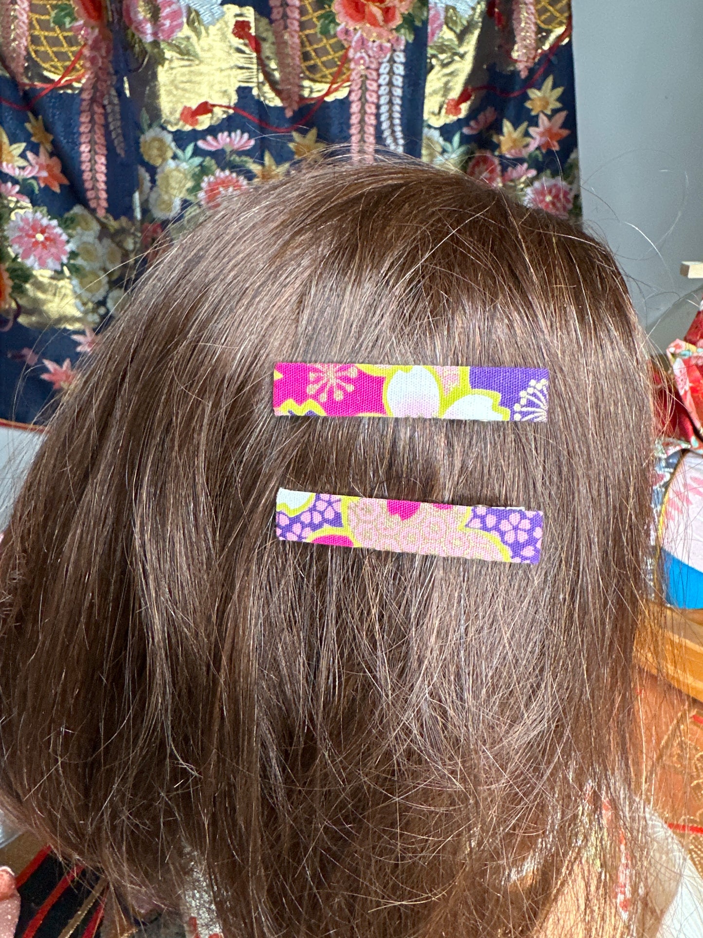 2 clip pince à cheveux tissu japonais en coton