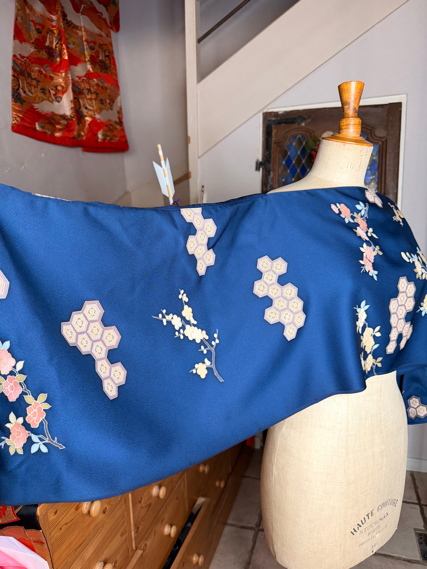 Cape tunique kimono japonais en soie Neuf