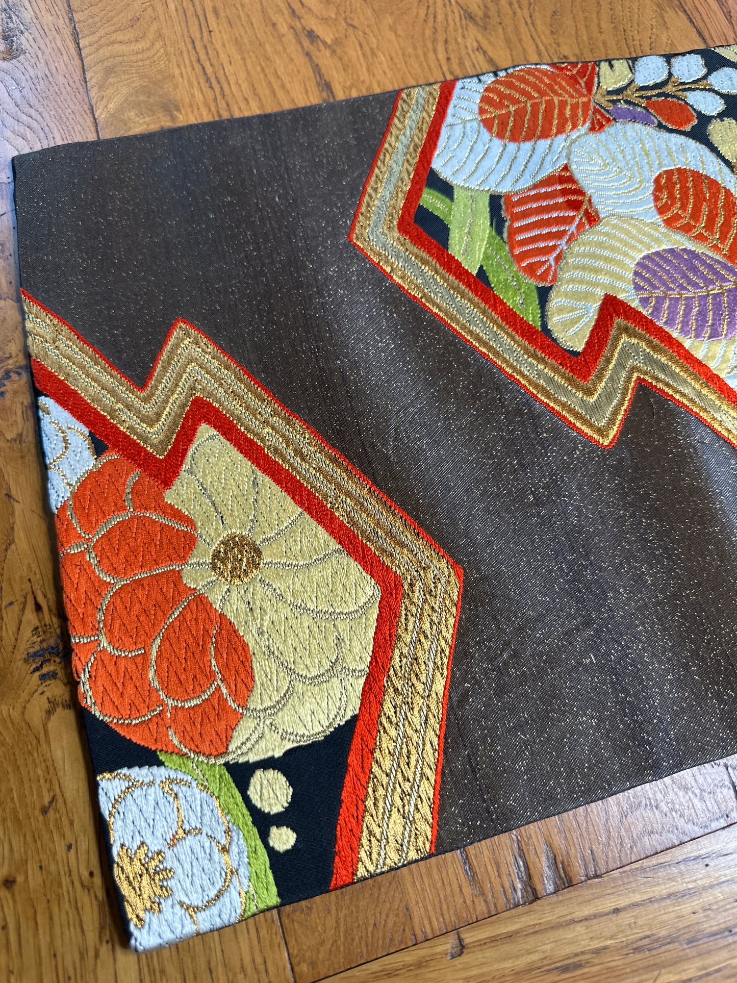 Centre de table sous plat kimono japonais en soie