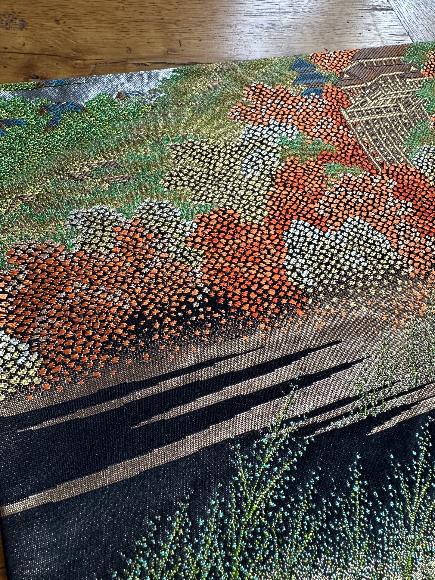 Set de table Obi en soie kimono japonais