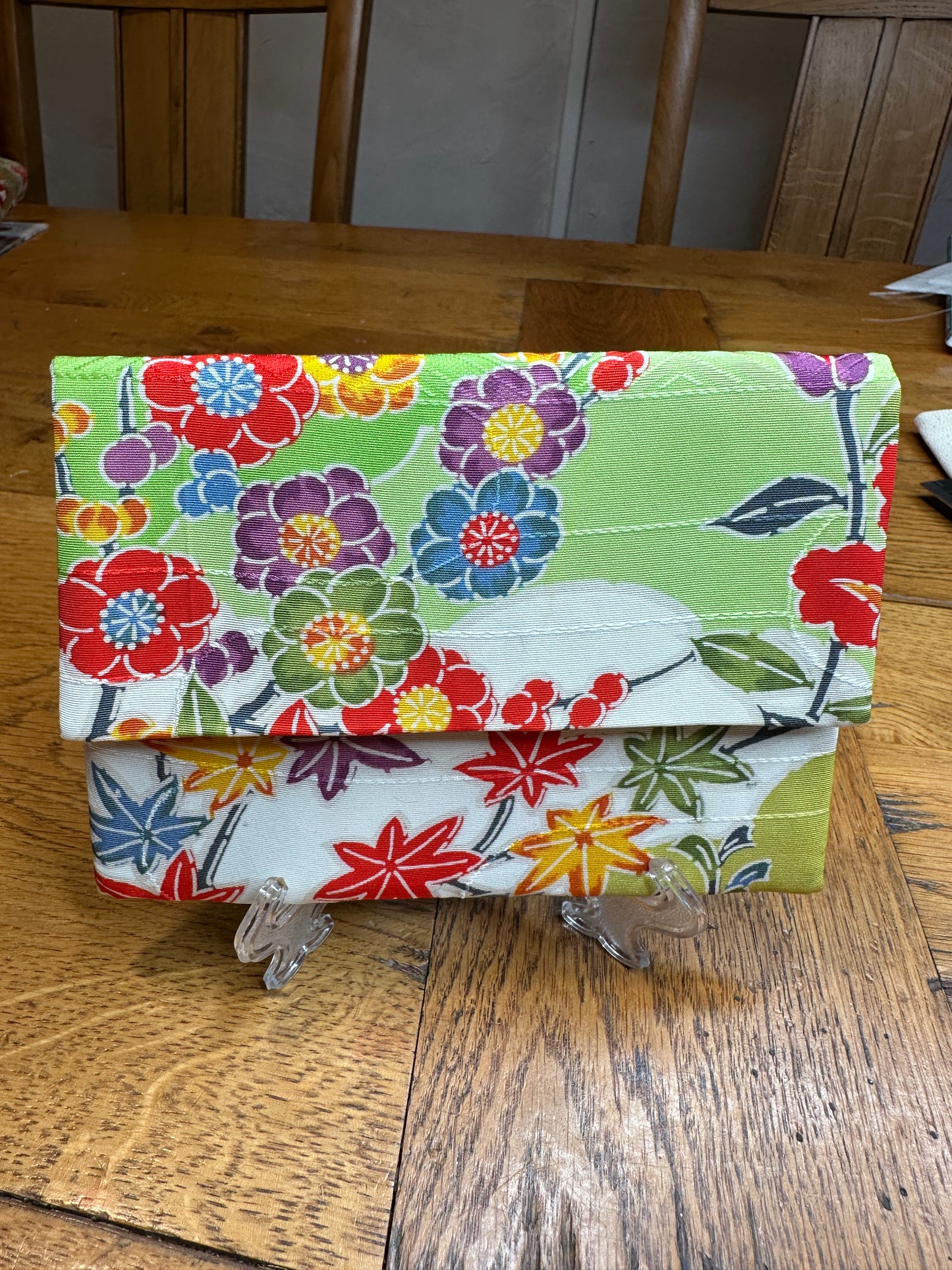 Pochette 2  compartiments kimono japonais en soie