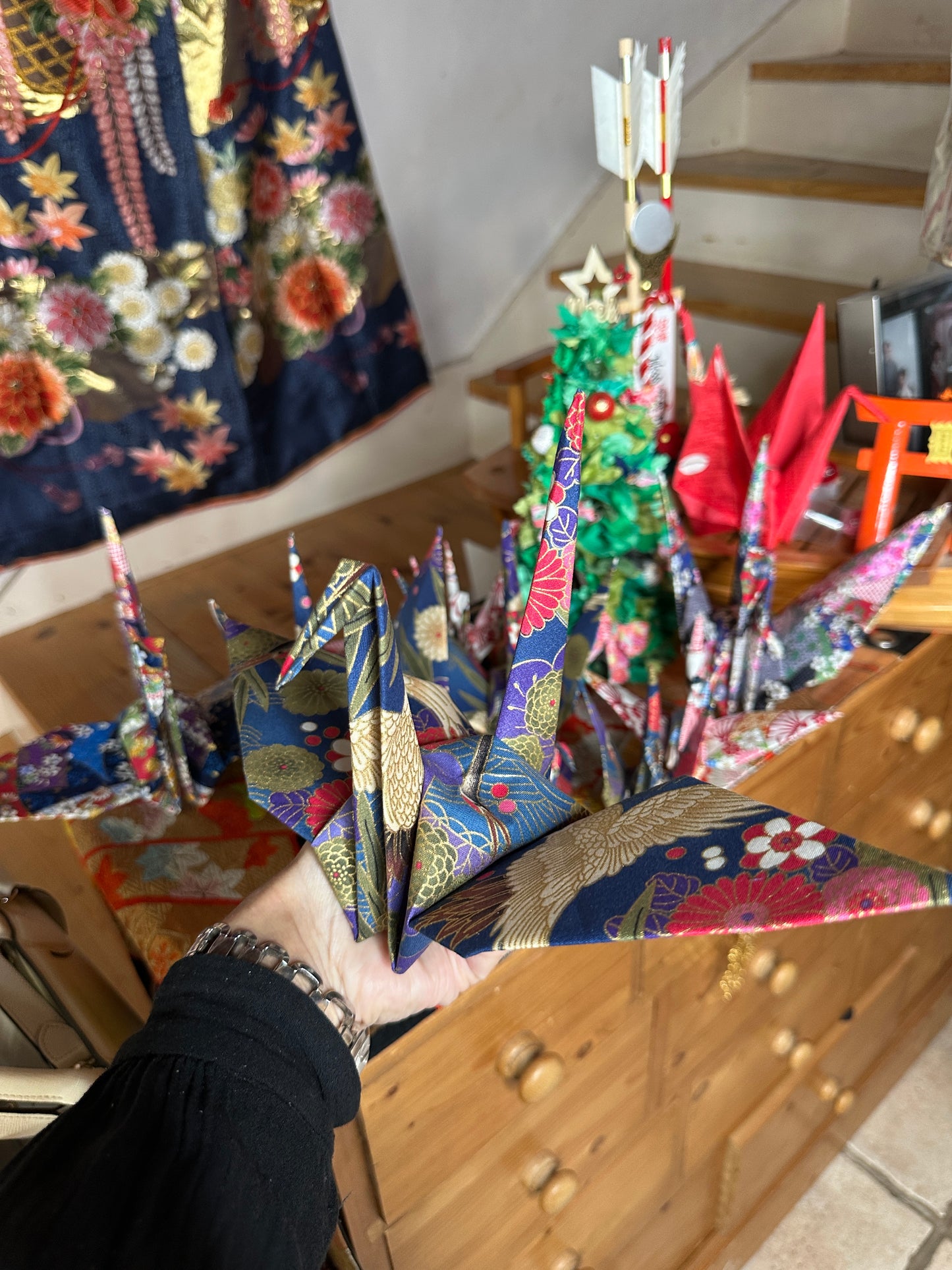 Grue oiseau en coton Japonais