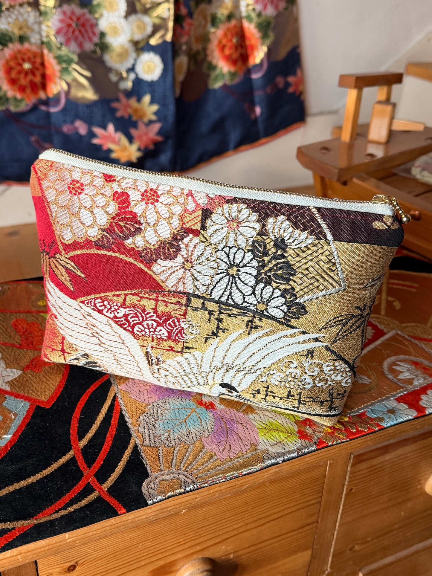Pochette Obi antique japonais en soie
