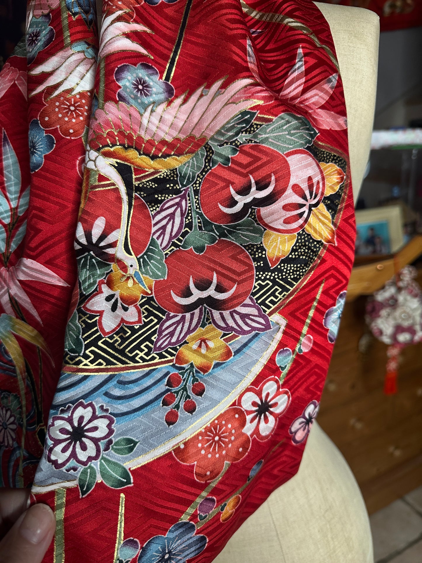 Snood tour de cou kimono en soie japonais Neuf