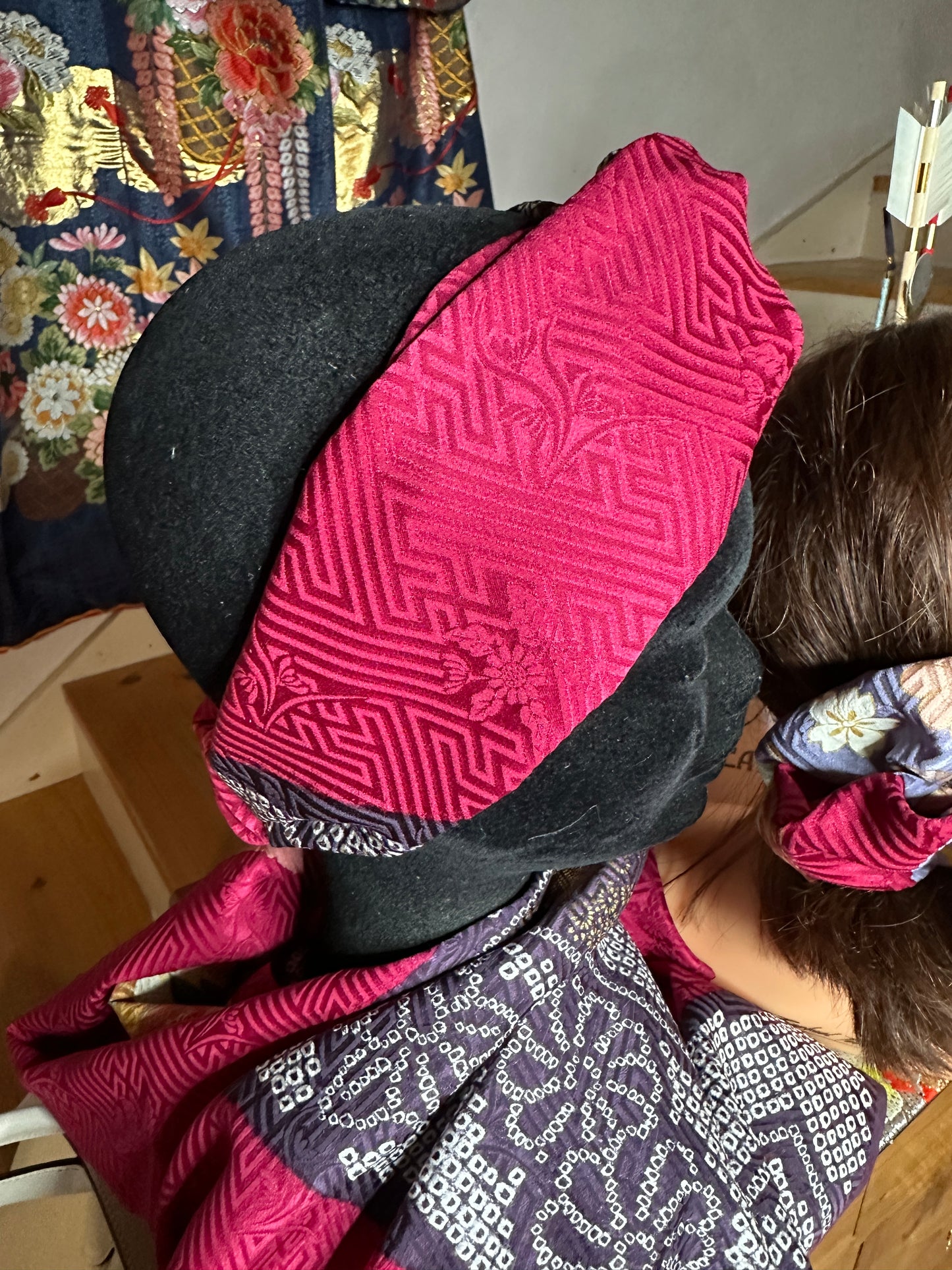 Bandeau pour les cheveux furisode en soie