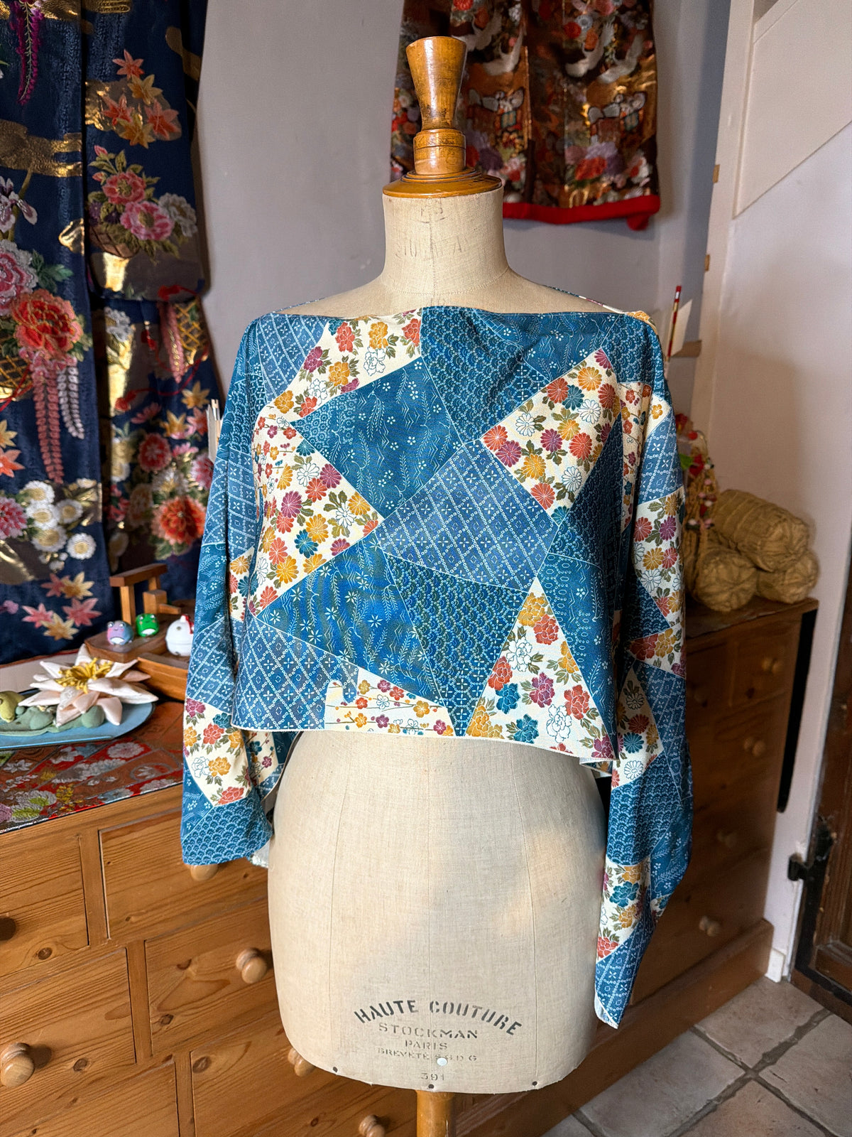 Top tunique 3 en 1 kimono japonais en soie