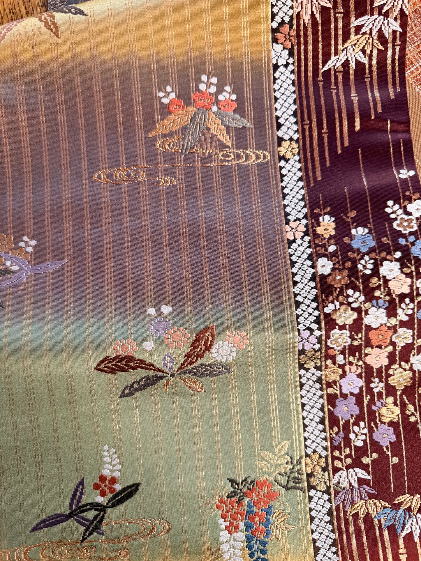 Chemin de table Obi japonais en soie Neuf