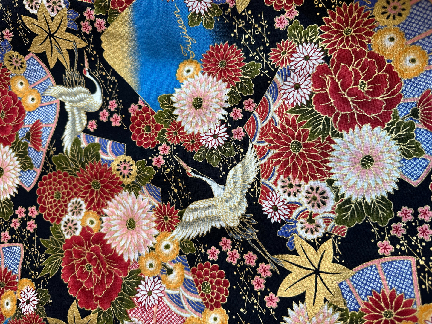 Coupon tissu japonais en coton