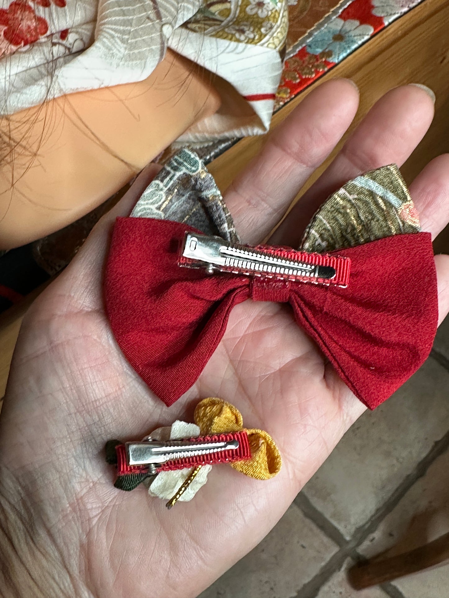 Pince à cheveux 2 en 1 kimono en soie