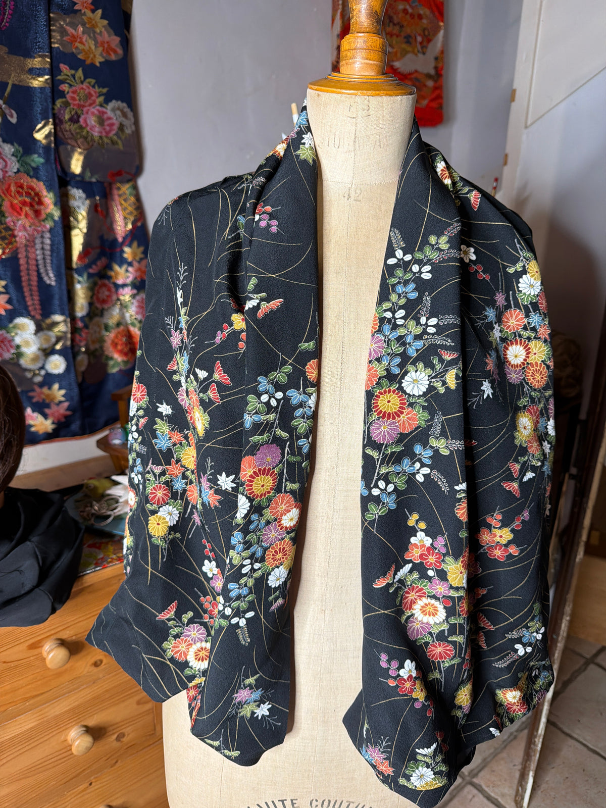 Top tunique kimono japonais en soie