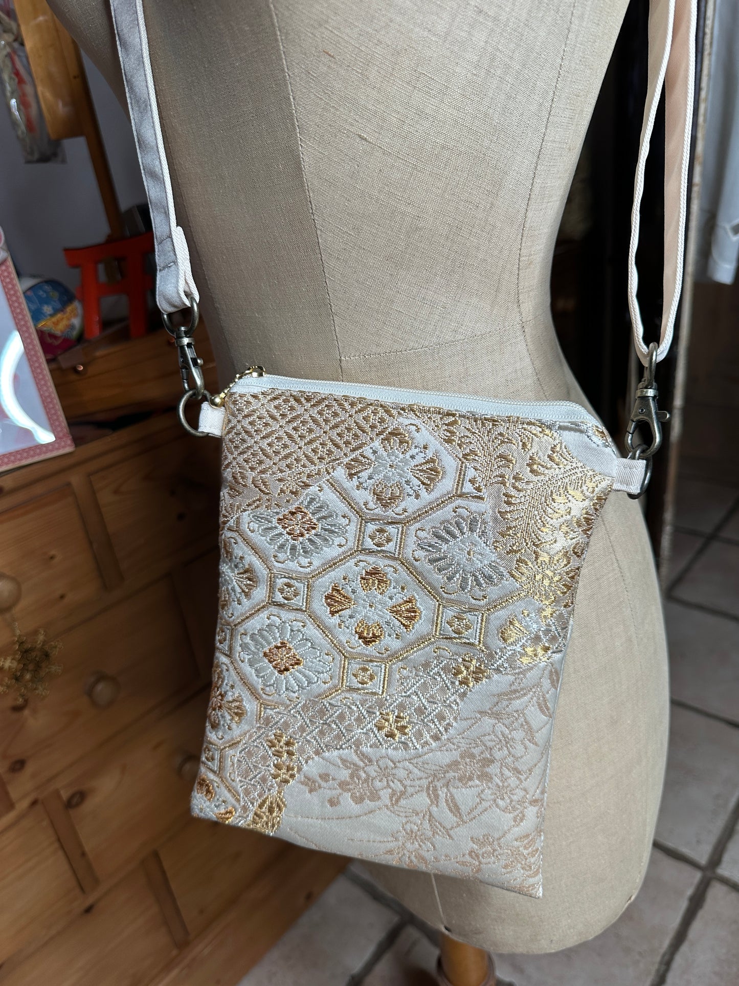 Sac bandoulière Obi kimono japonais en soie