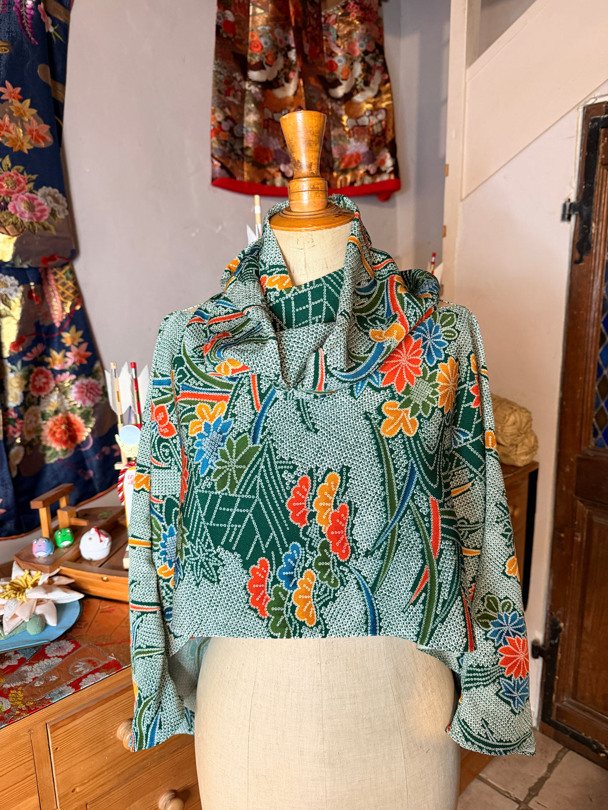 Top tunique 3 en 1 kimono japonais en soie
