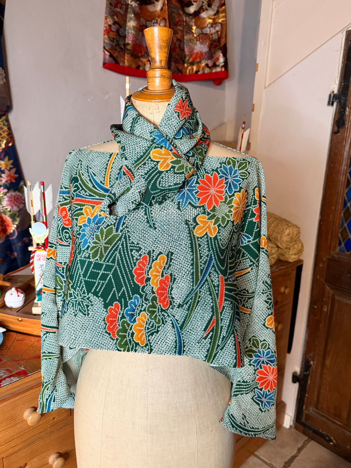 Top tunique 3 en 1 kimono japonais en soie