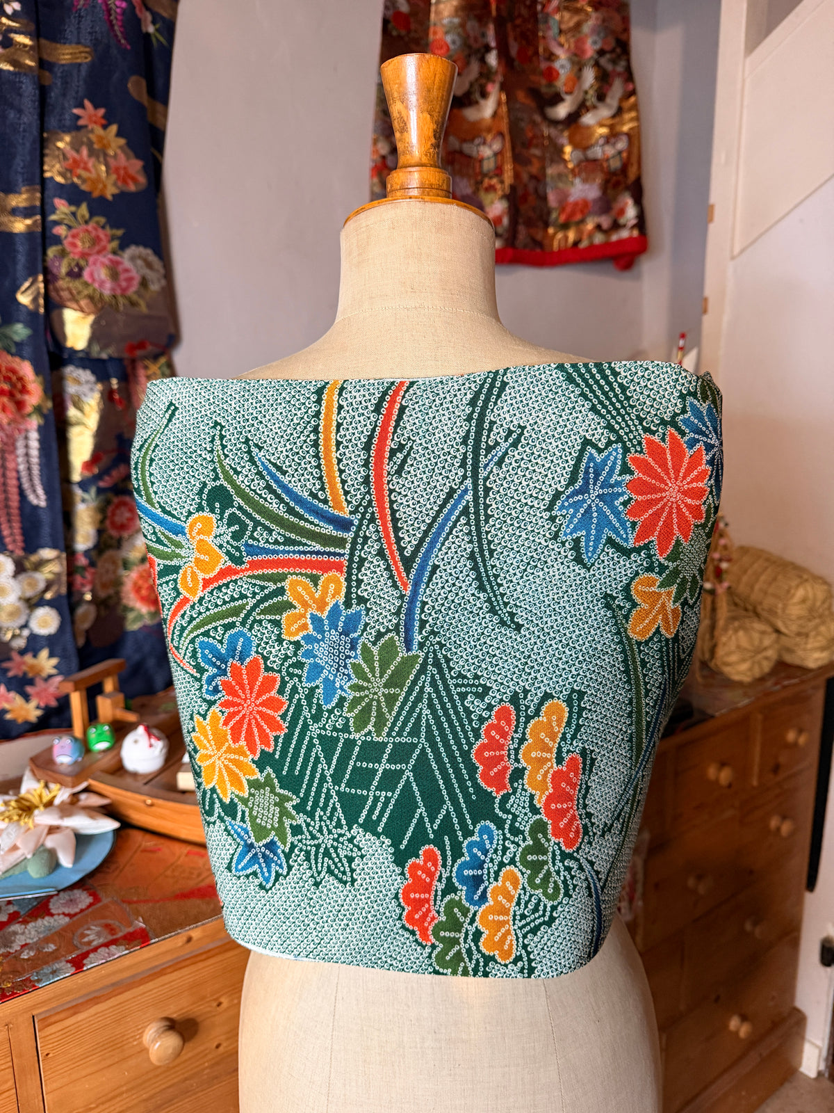 Top tunique 3 en 1 kimono japonais en soie